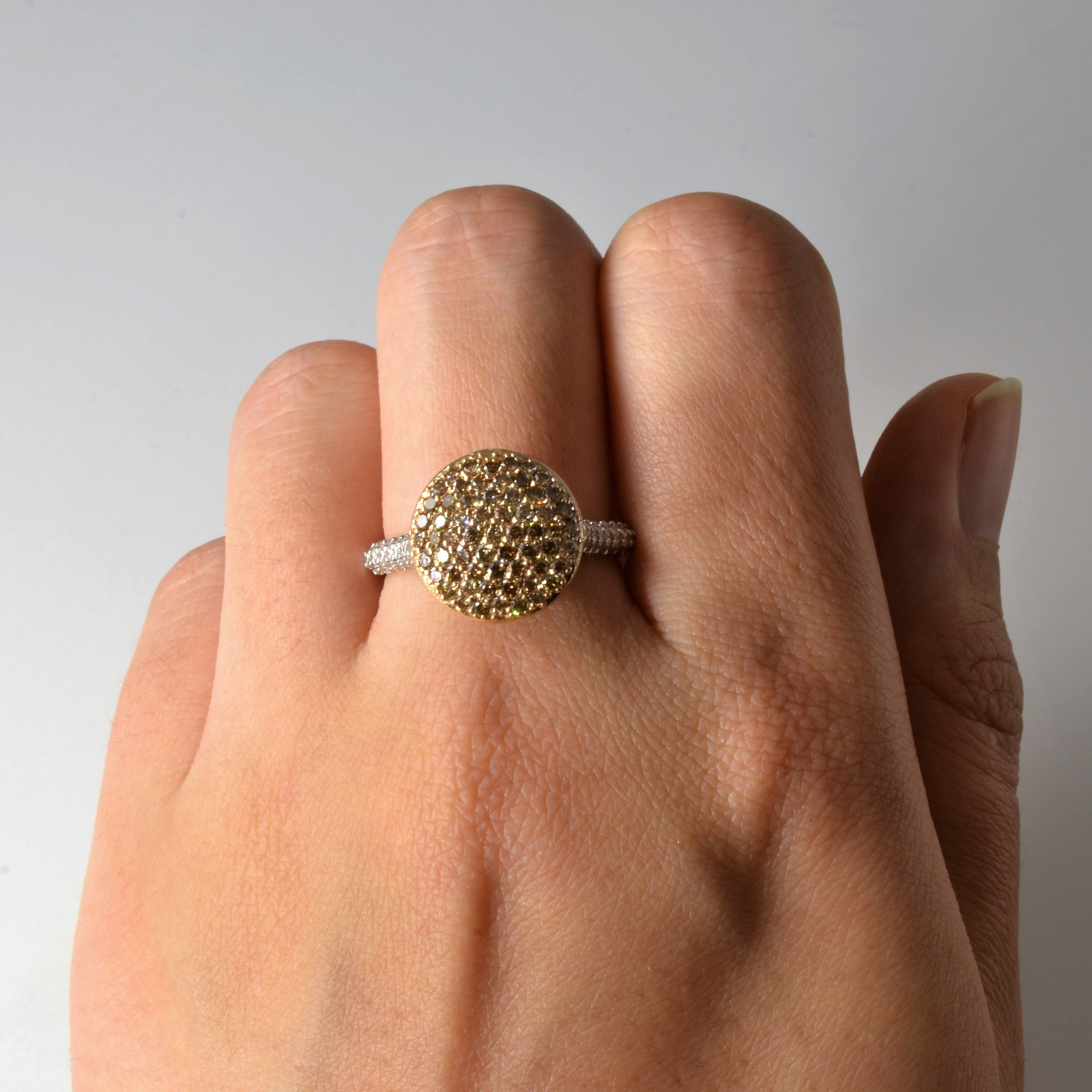Bague sertie de diamants en grappe | 1,55 ct | Taille 7,75 |