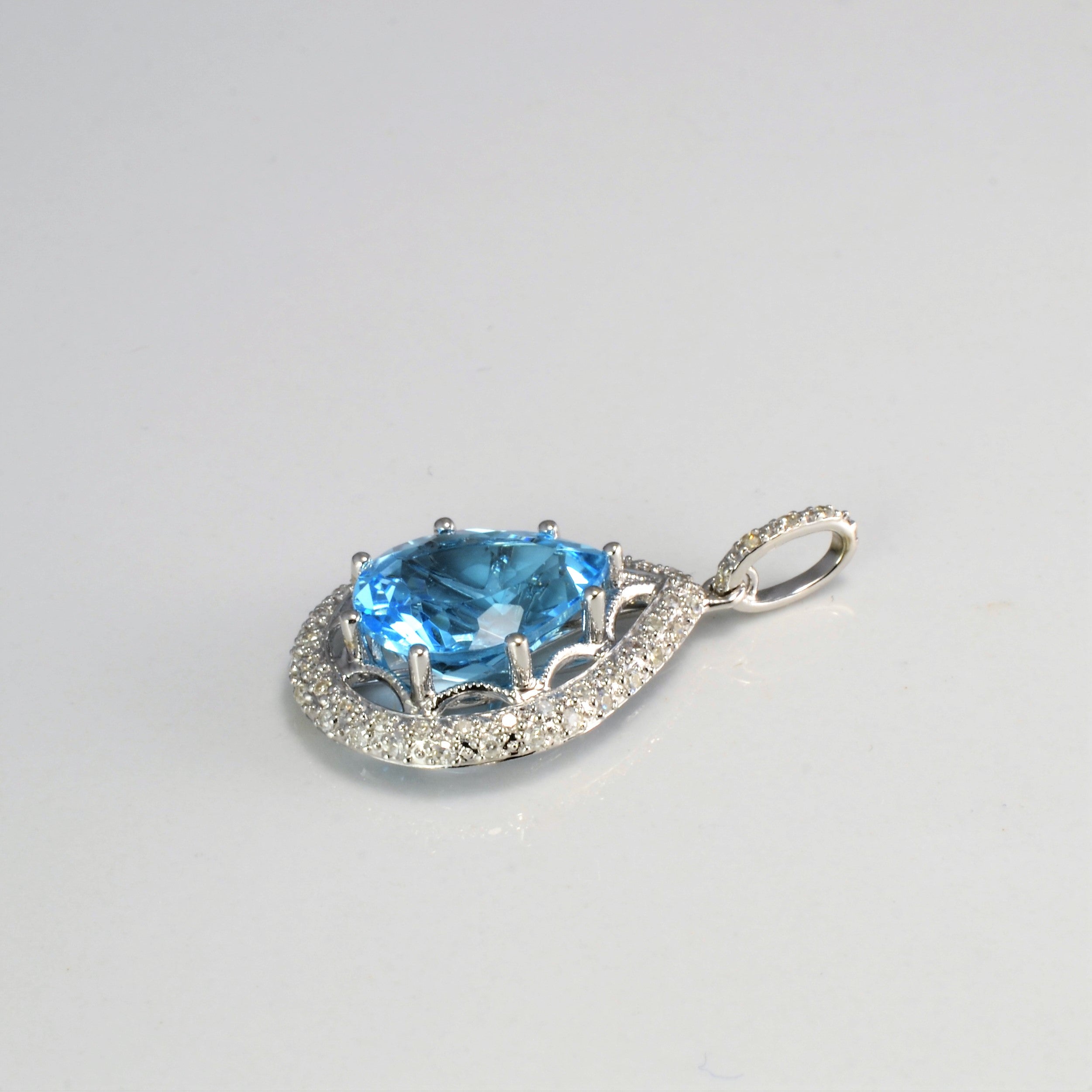 Effy' Topaz & Diamond Pendant | 0.15 ctw |