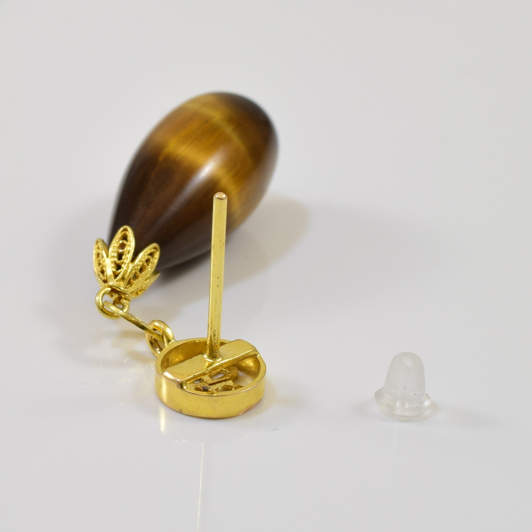 Tigers Eye Briolette Drop Earrings | 28.00ctw |