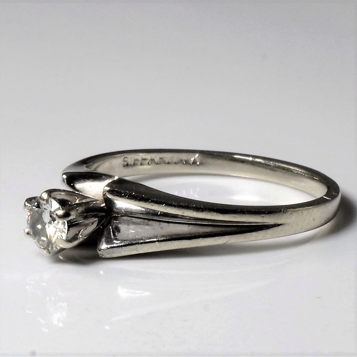 Flared Solitaire Diamond Ring | 0.29ct | SZ 6.75 |