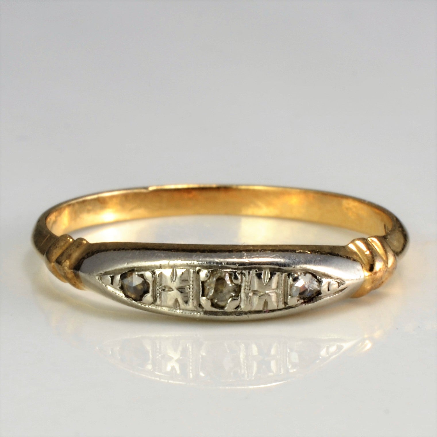 Rose Cut Diamond Band Circa 1930s | 0.05ctw | SZ 6.5 |