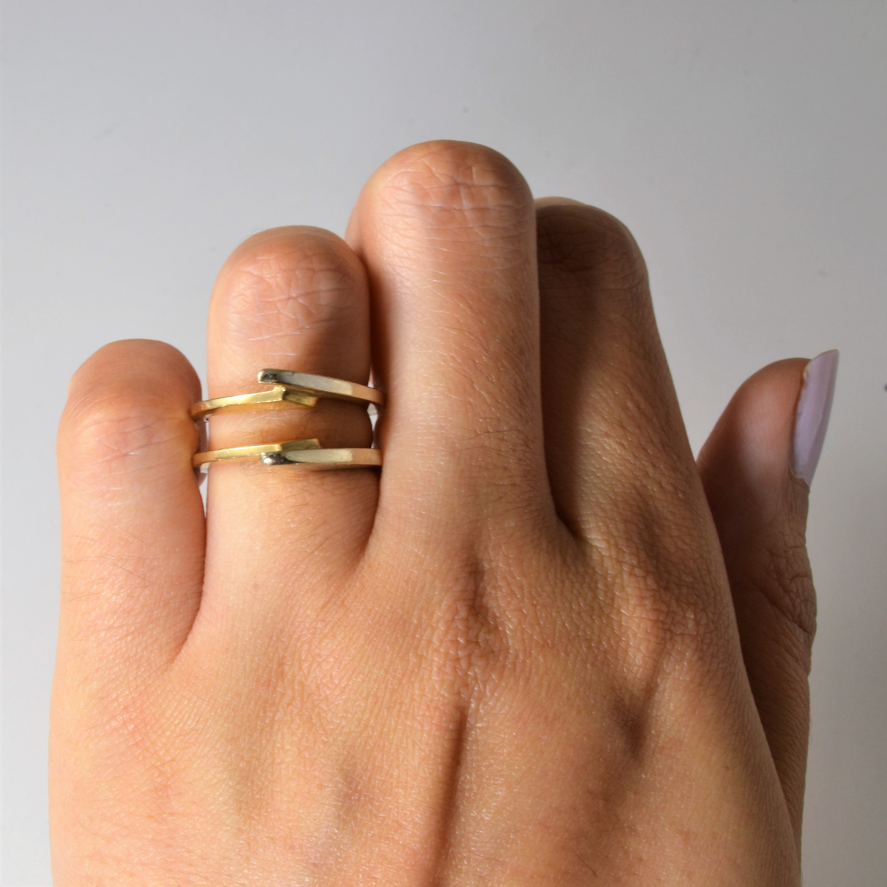 Unique Bypass Two Tone Ring Enhancer | SZ 5.75 |