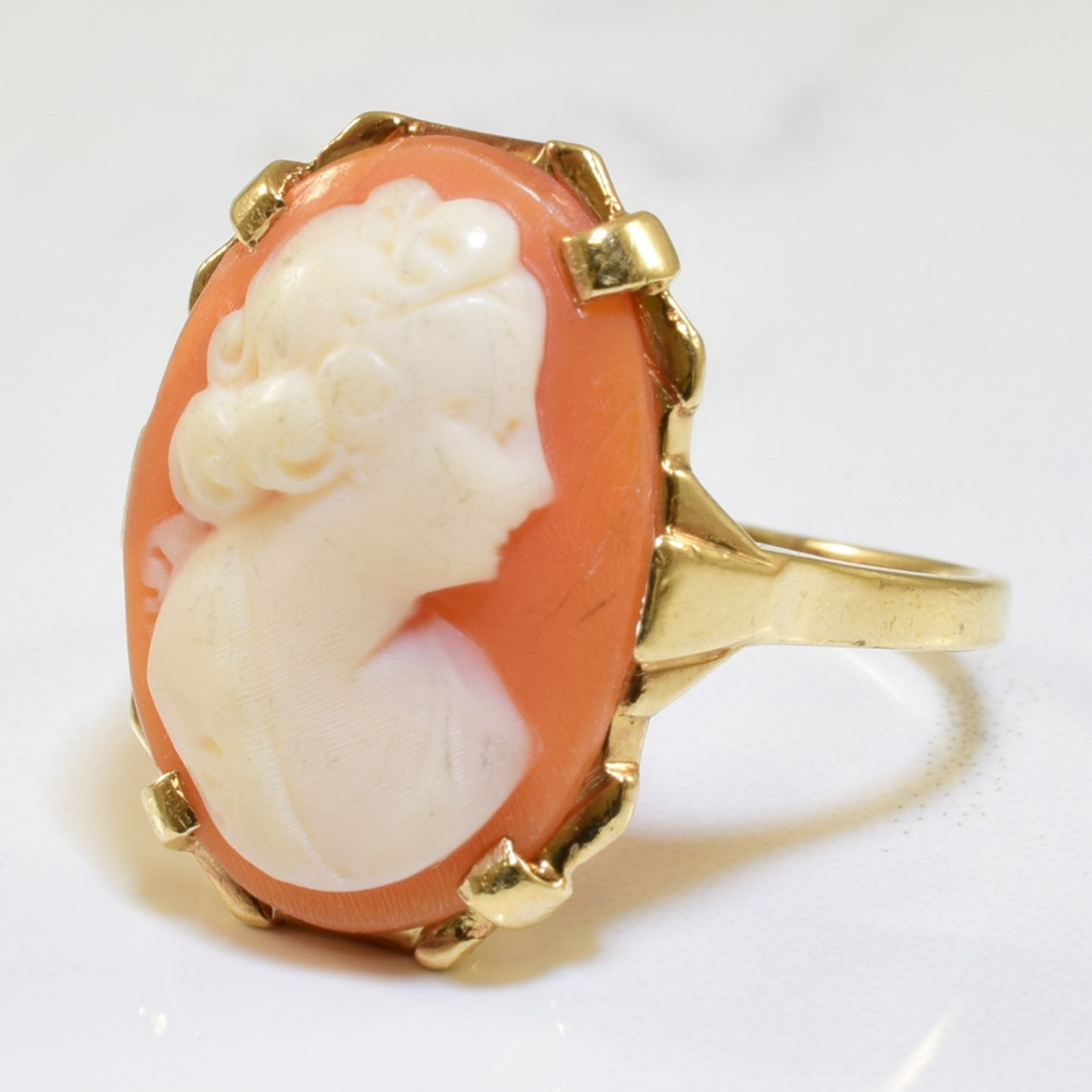 Shell Cameo Ring | 4.70ct | SZ 7.25 |