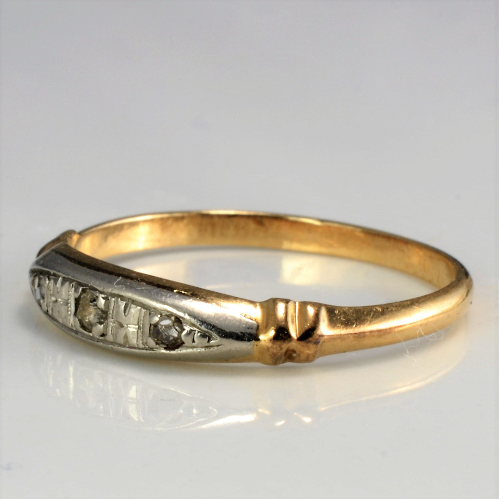 Rose Cut Diamond Band Circa 1930s | 0.05ctw | SZ 6.5 |