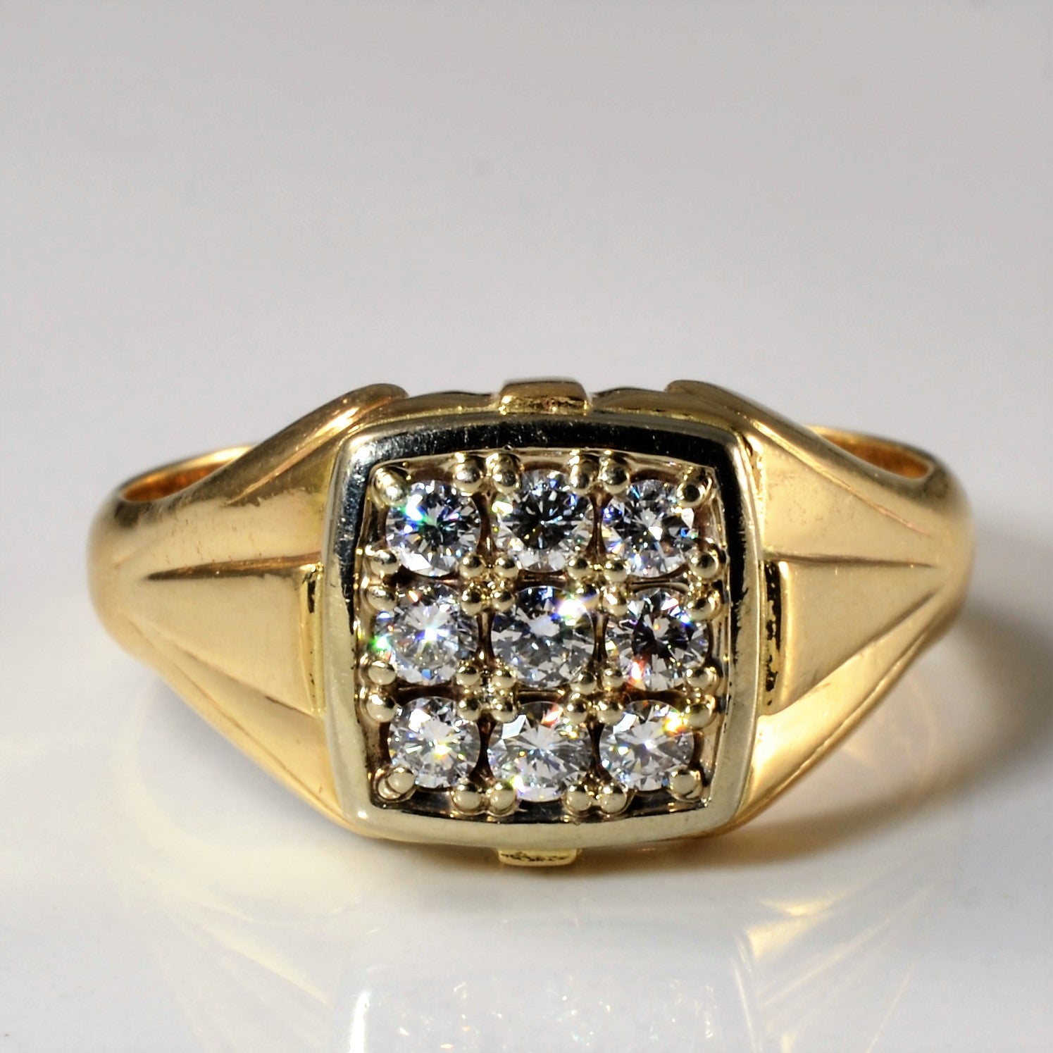 Birks' Cluster Diamond Ring SZ 12
