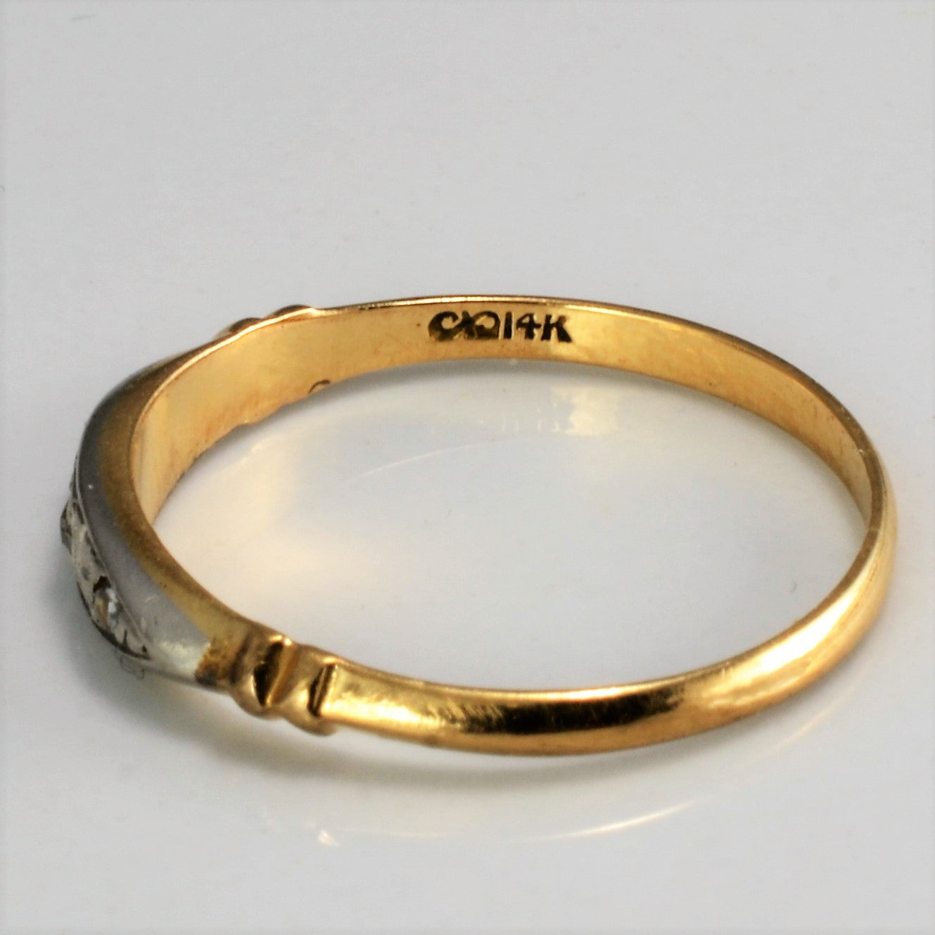 Rose Cut Diamond Band Circa 1930s | 0.05ctw | SZ 6.5 |