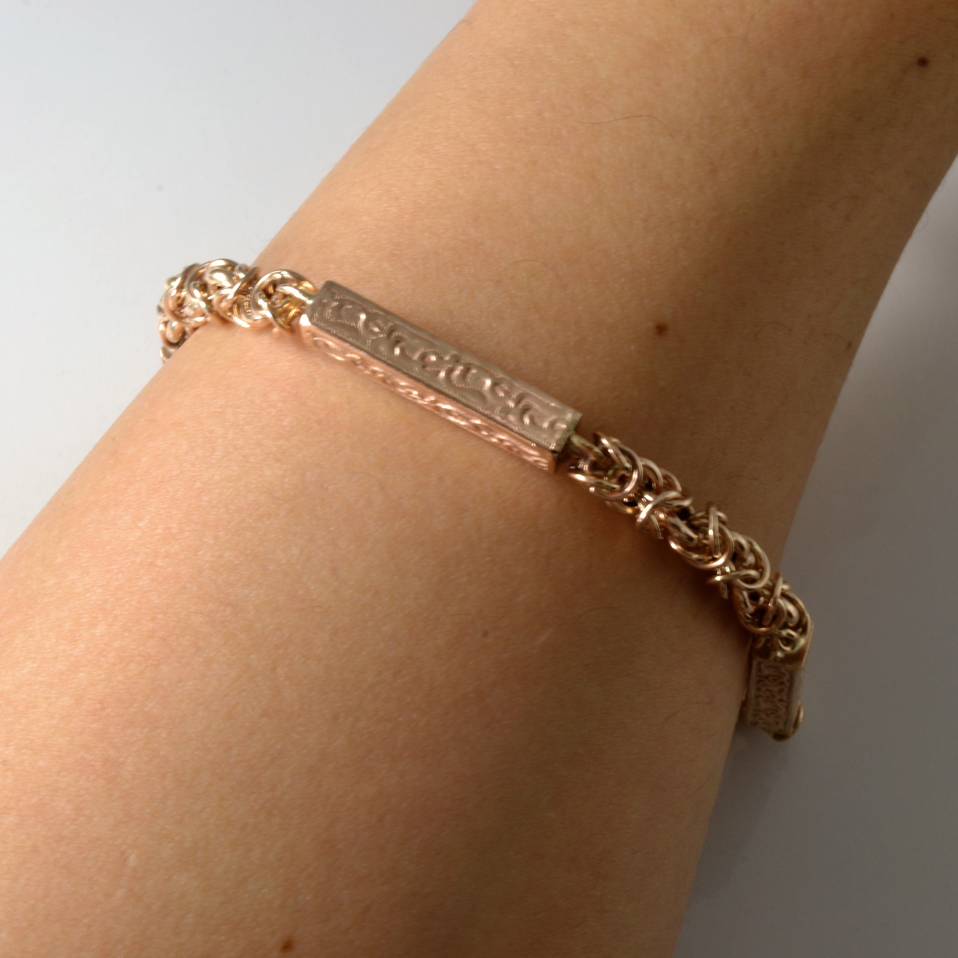 Early 1900s Ornate Byzantine Chain Bracelet | 8" |