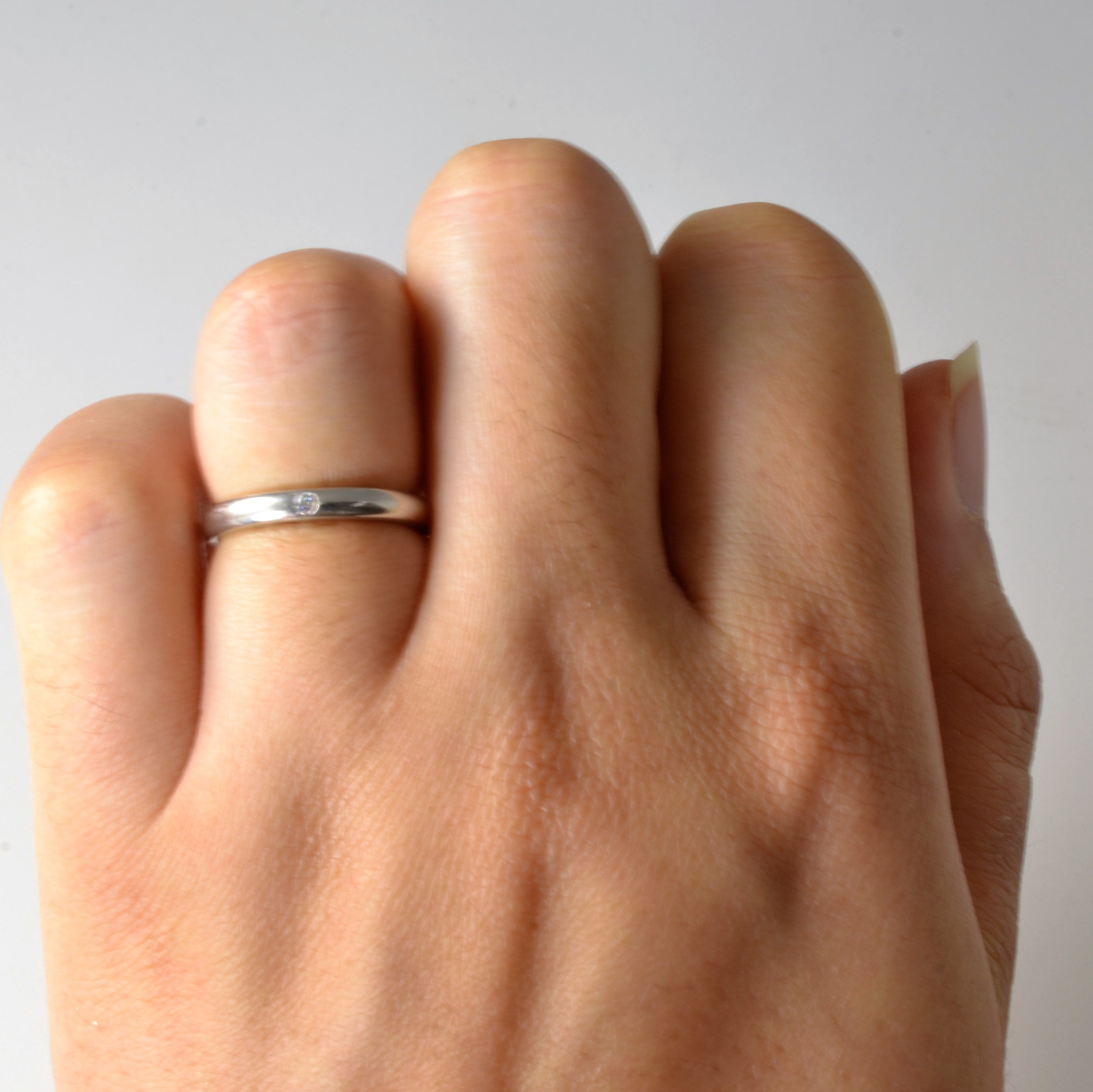 Bague en platine et diamants Elsa Peretti de Tiffany & Co. | 0,02 ct | Taille 4,5 |