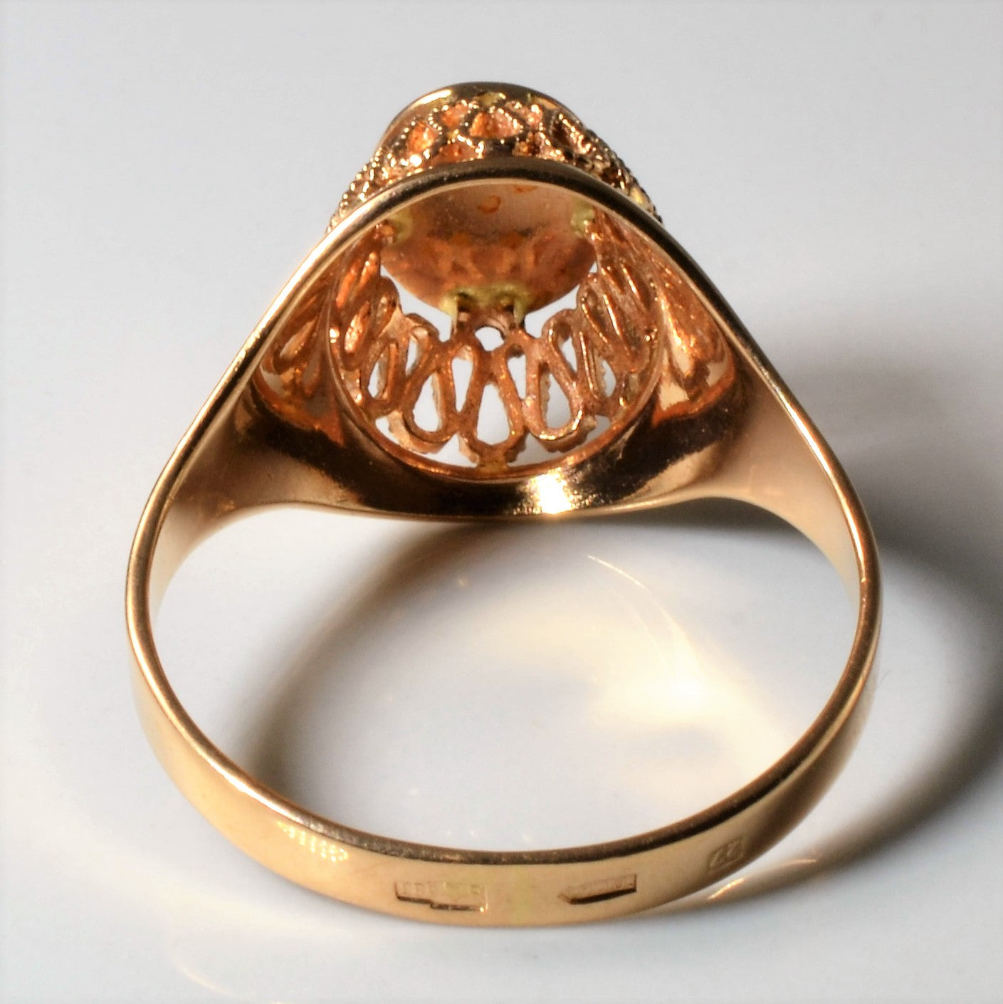 Rose Gold Signet Dome Ring | SZ 10.5 |
