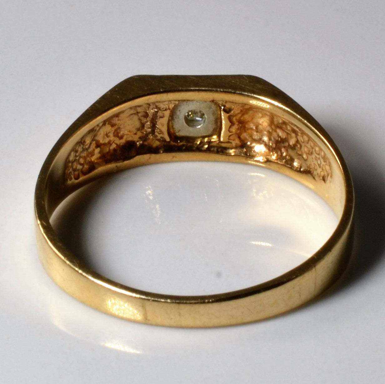 Solitaire Diamond Gold Ring | 0.08ct | SZ 12 |
