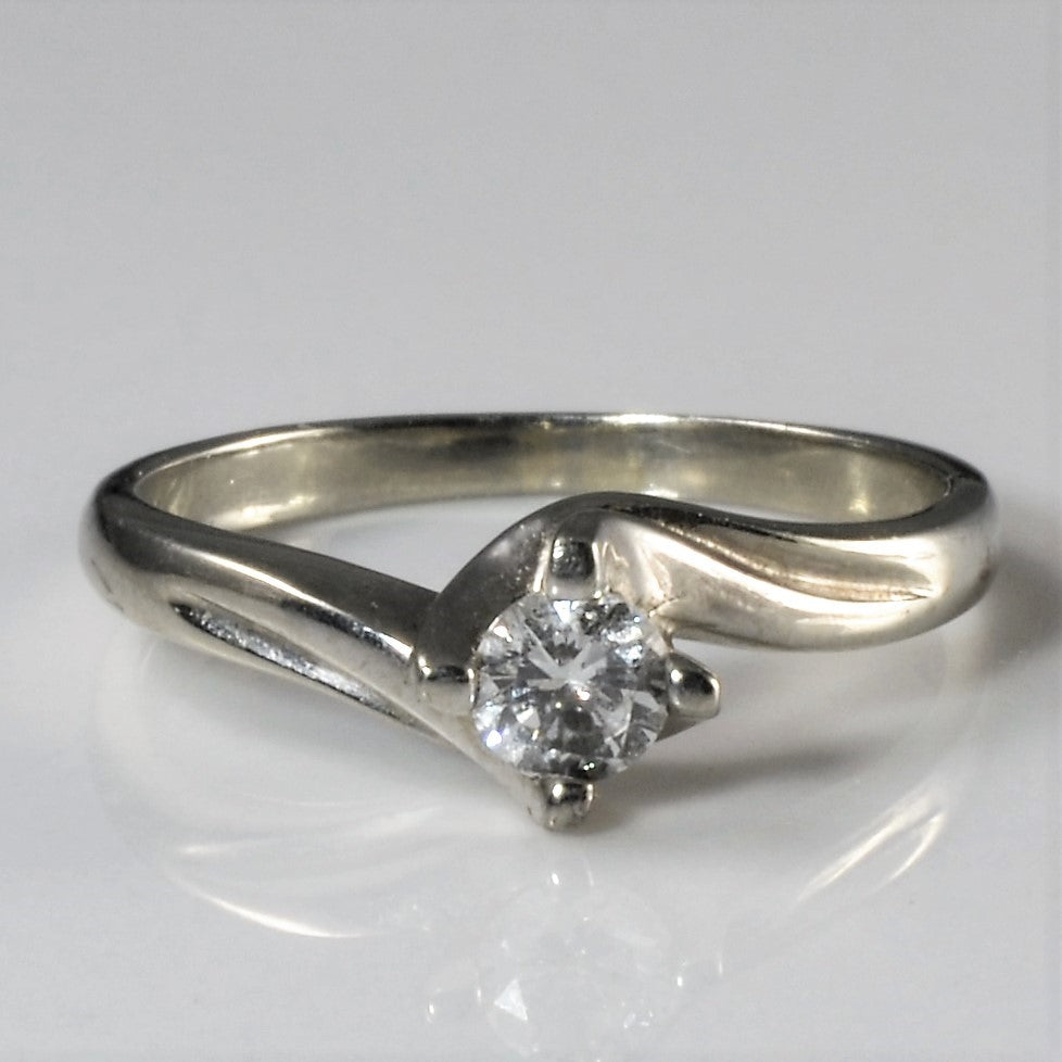 Solitaire Bypass Diamond Ring | 0.18ct | SZ 5 |