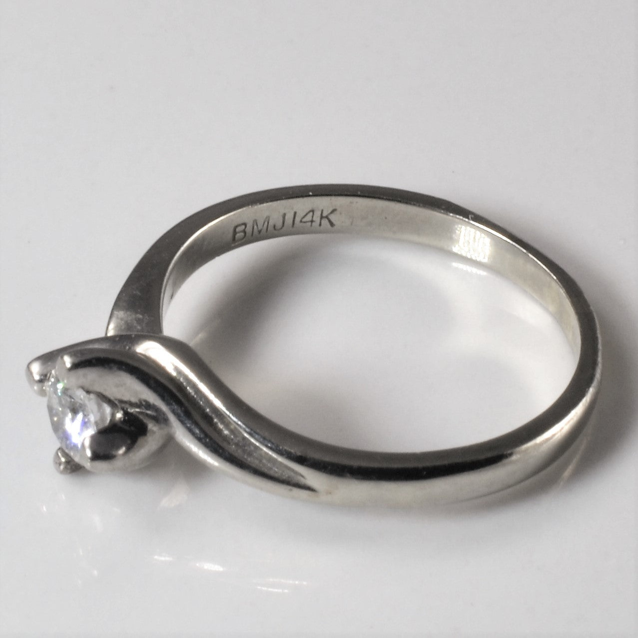 Solitaire Bypass Diamond Ring | 0.18ct | SZ 5 |
