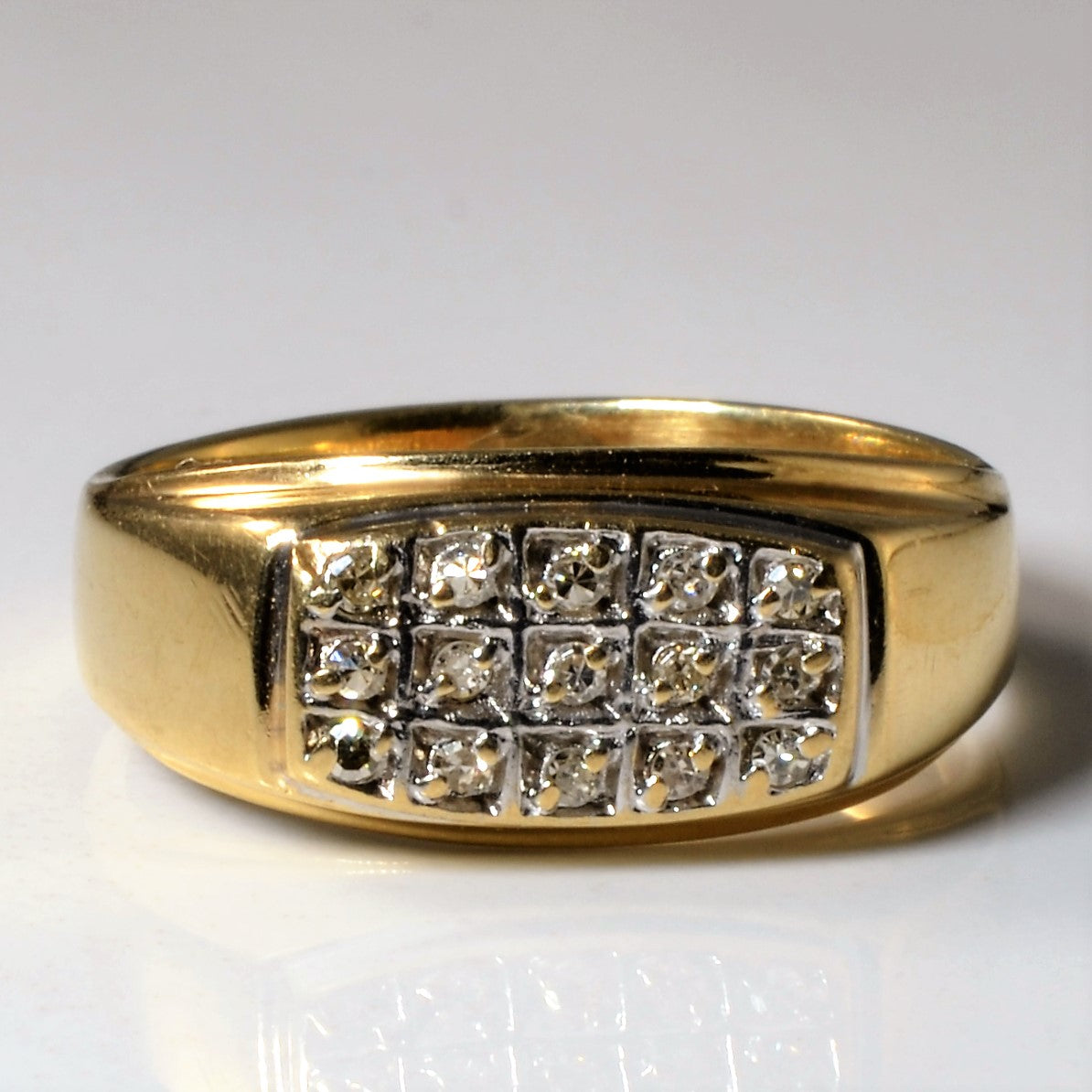 Cluster Set Diamond Grid Ring | 0.12ctw | SZ 10 |