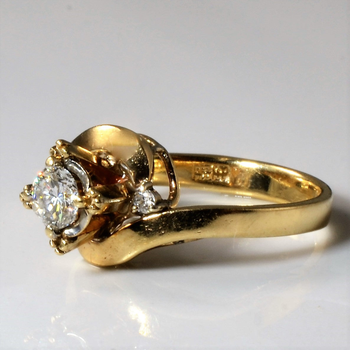 Bypass Three Stone Diamond Ring | 0.35ctw | SZ 5.25 |