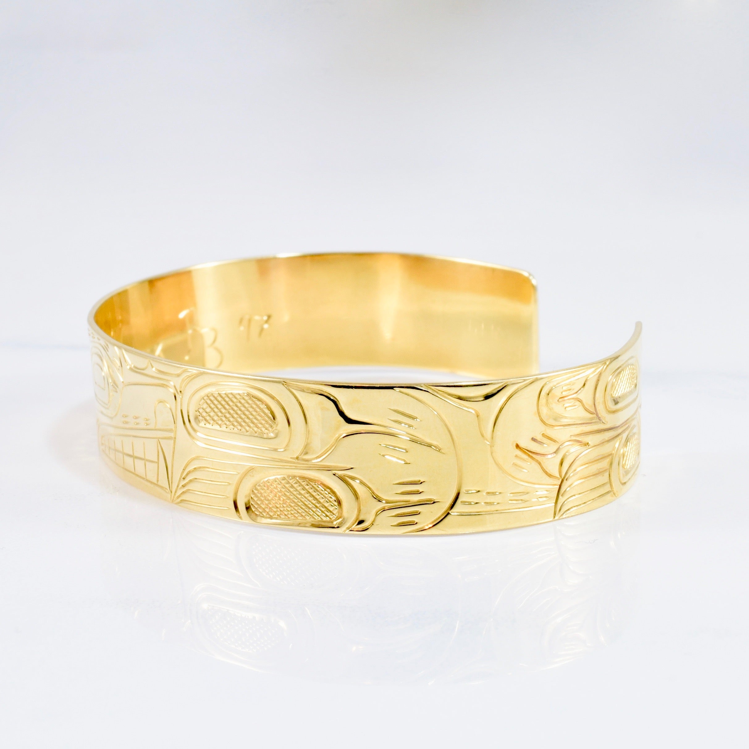 Bracelet manchette d'art autochtone | Taille 7,5" |