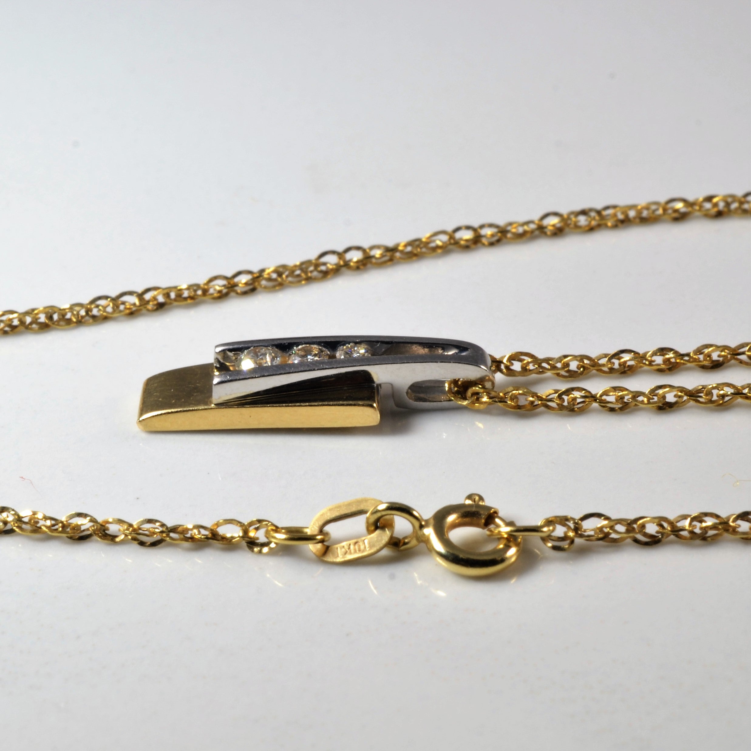 Channel Diamond Necklace | 0.20ctw | 18" |