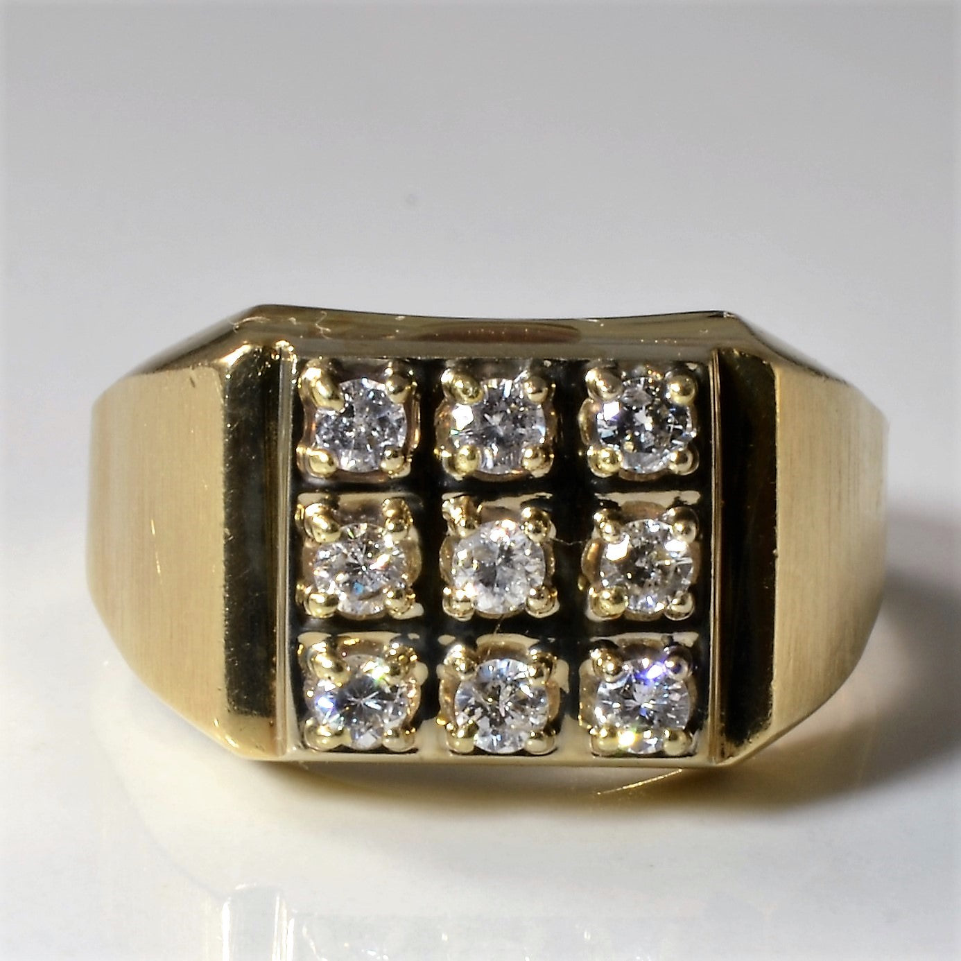 Bague sertie de diamants en grille | 0,40 ct | Taille 9,75 |