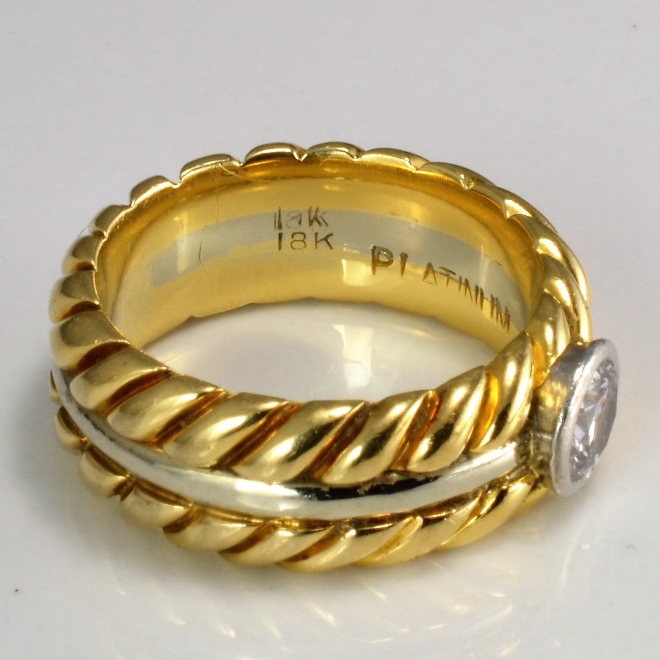 Bezel Set Solitaire Diamond Ring | 0.40ct | SZ 5 |