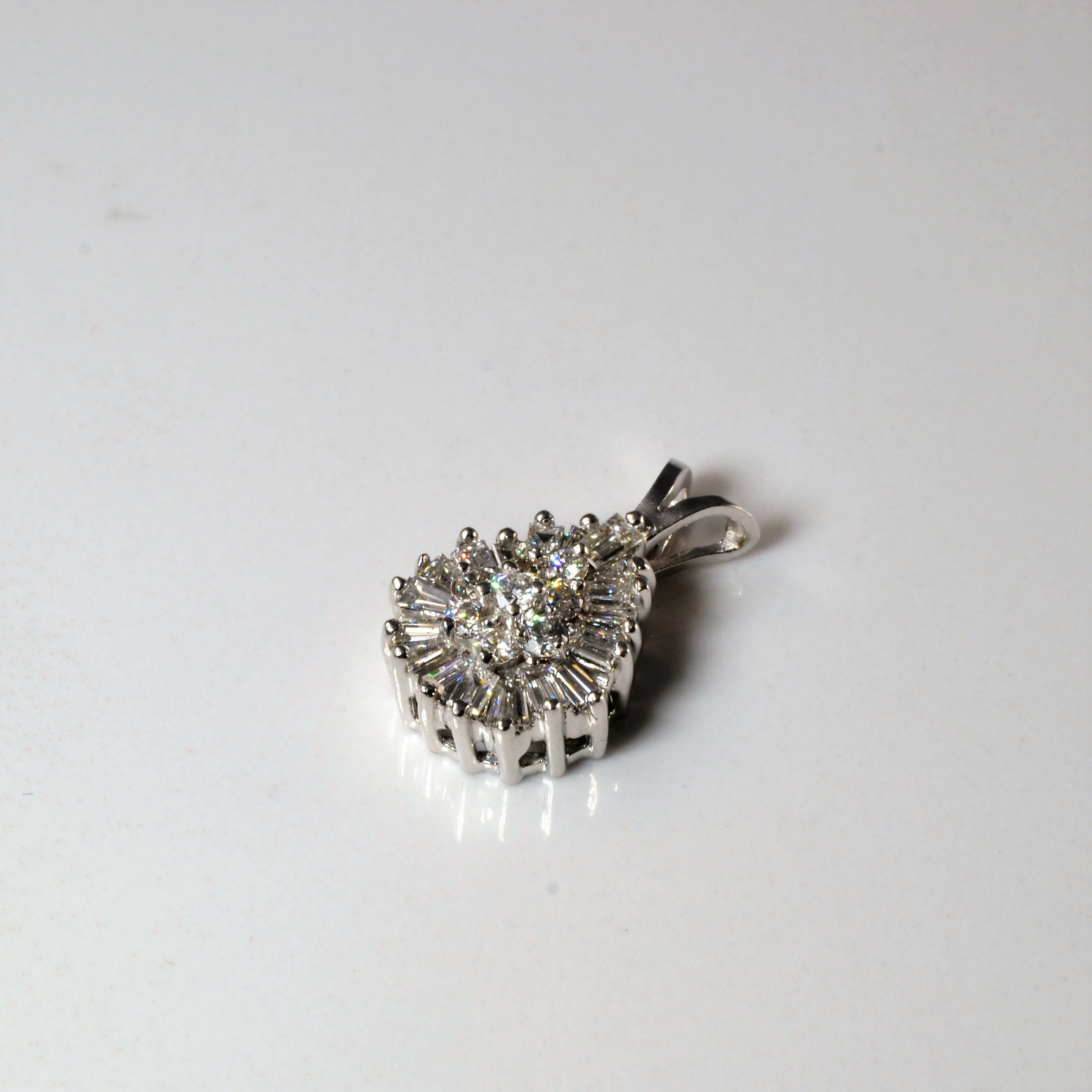 Mixed Cut Diamond Drop Pendant | 0.66ctw |