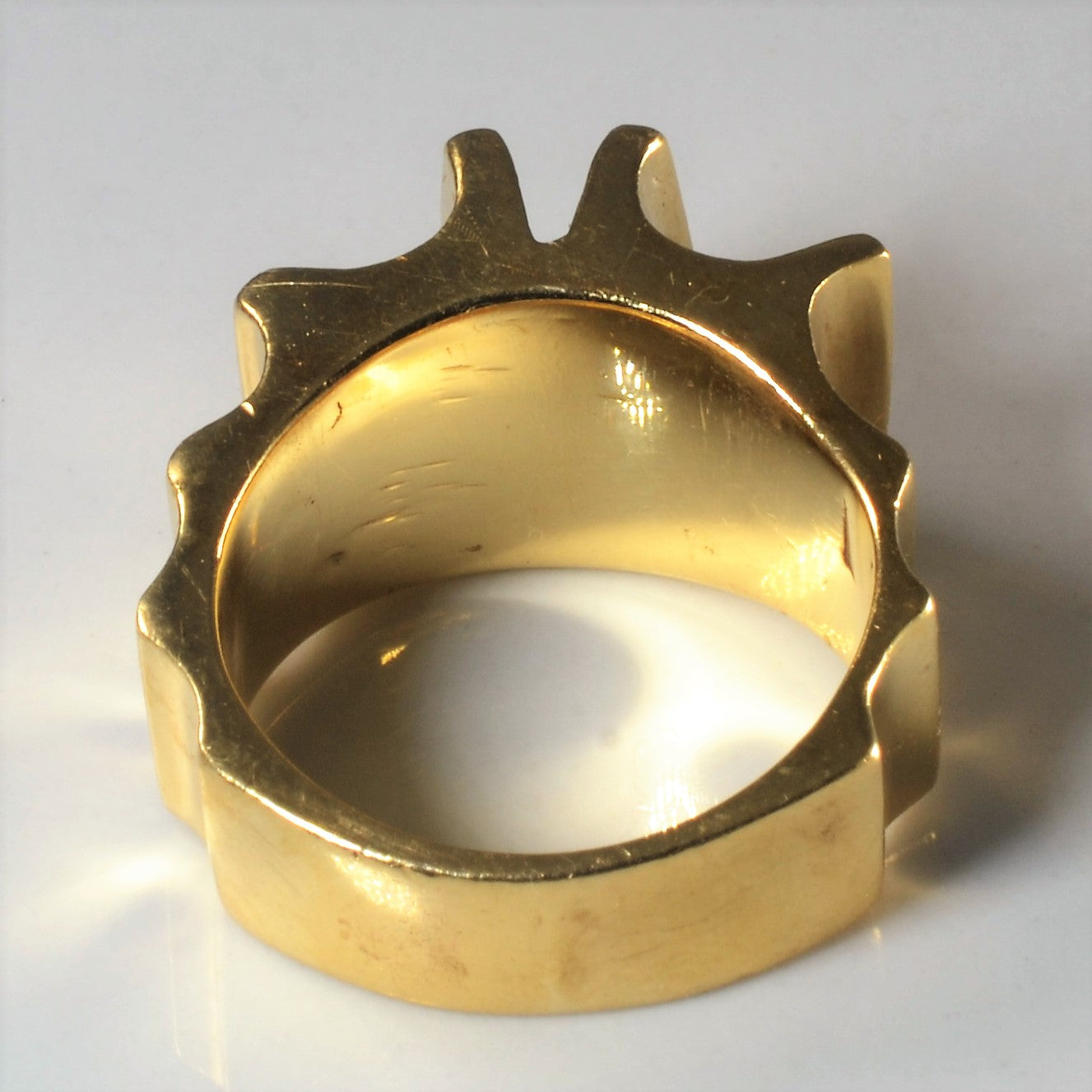 High Set Textured Gold Ring | SZ 6 |