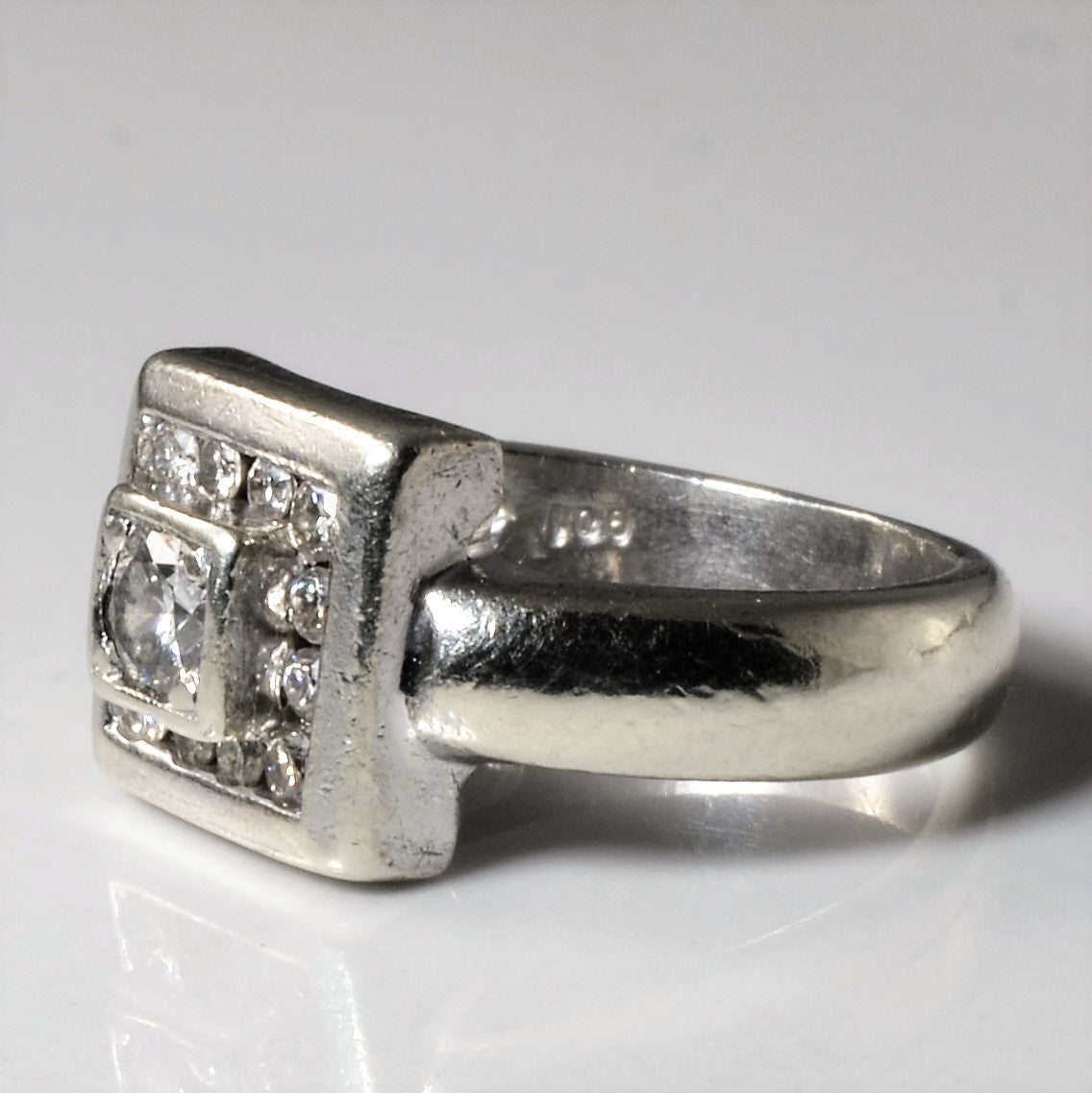 Channel Set Halo Diamond Ring | 0.35ctw | SZ 4.25 |