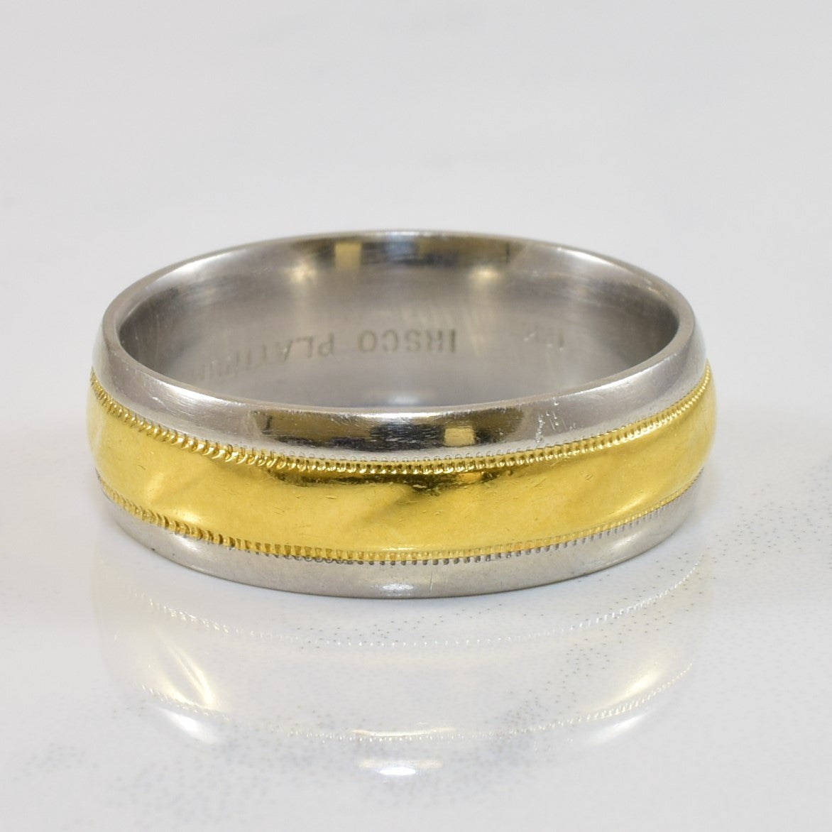 Yellow Gold & Platinum Band | SZ 9.5 |