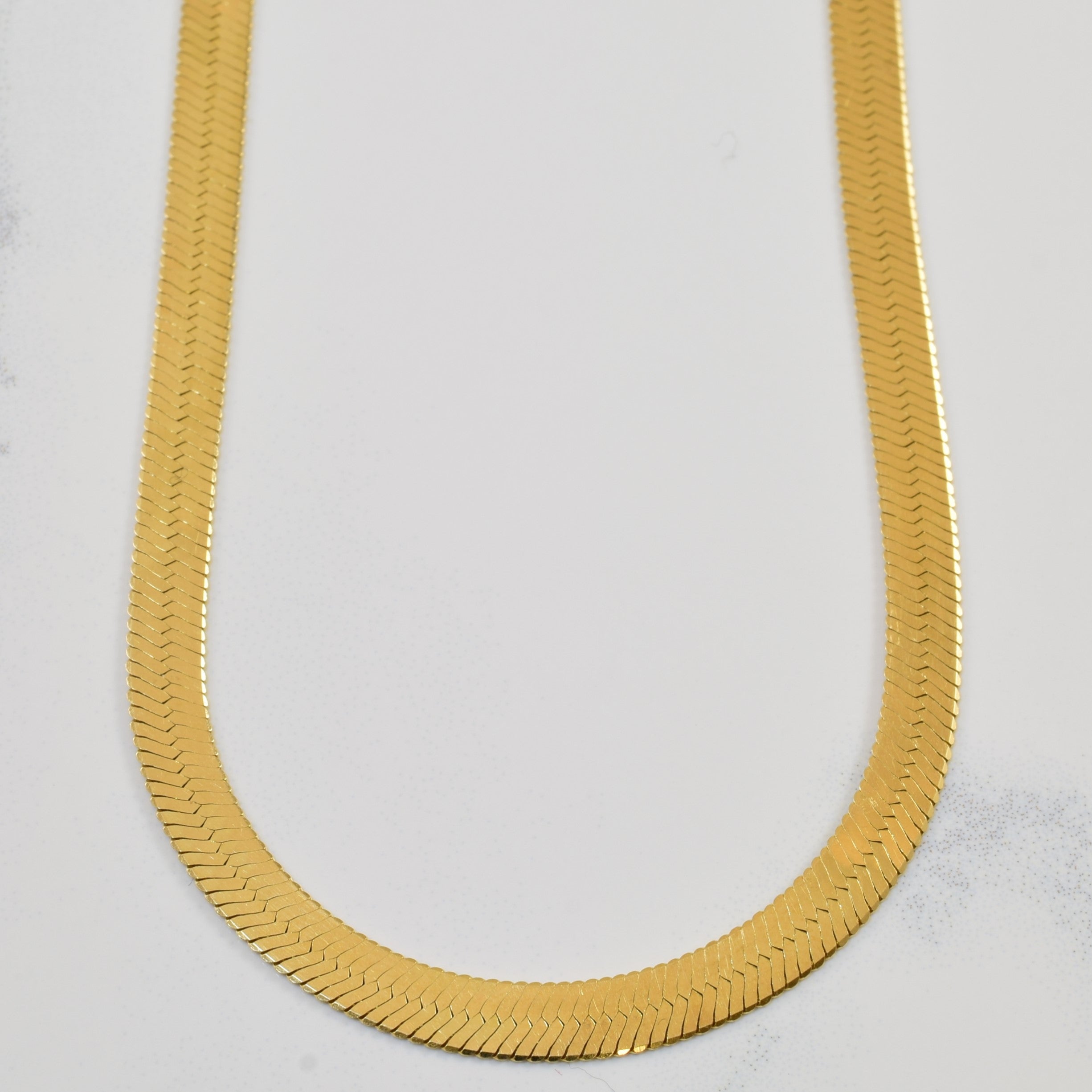 14k Yellow Gold Herringbone Chain | 30" |