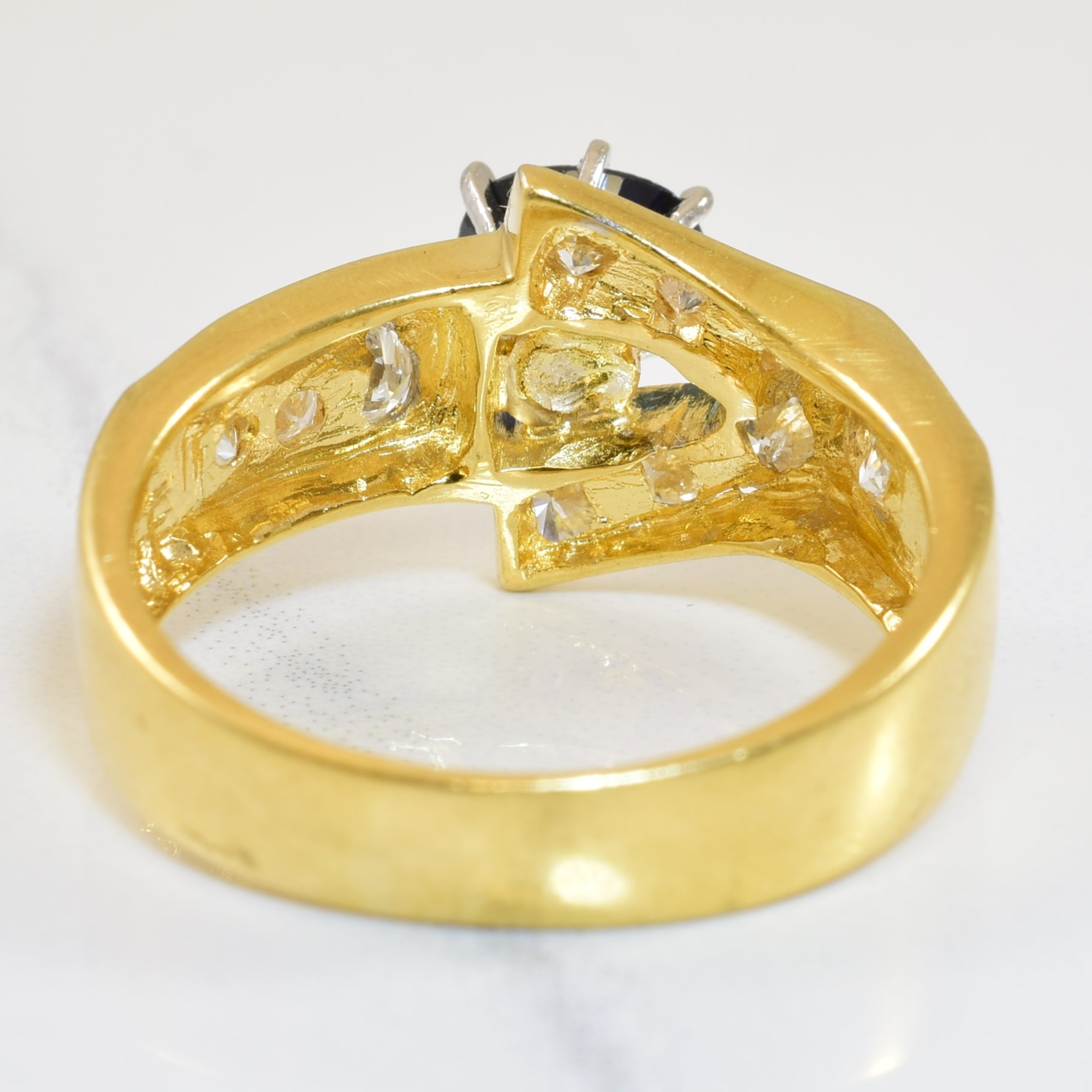 Semi Split Sapphire & Diamond Ring | 0.88ct, 0.40ctw | SZ 8.75 |