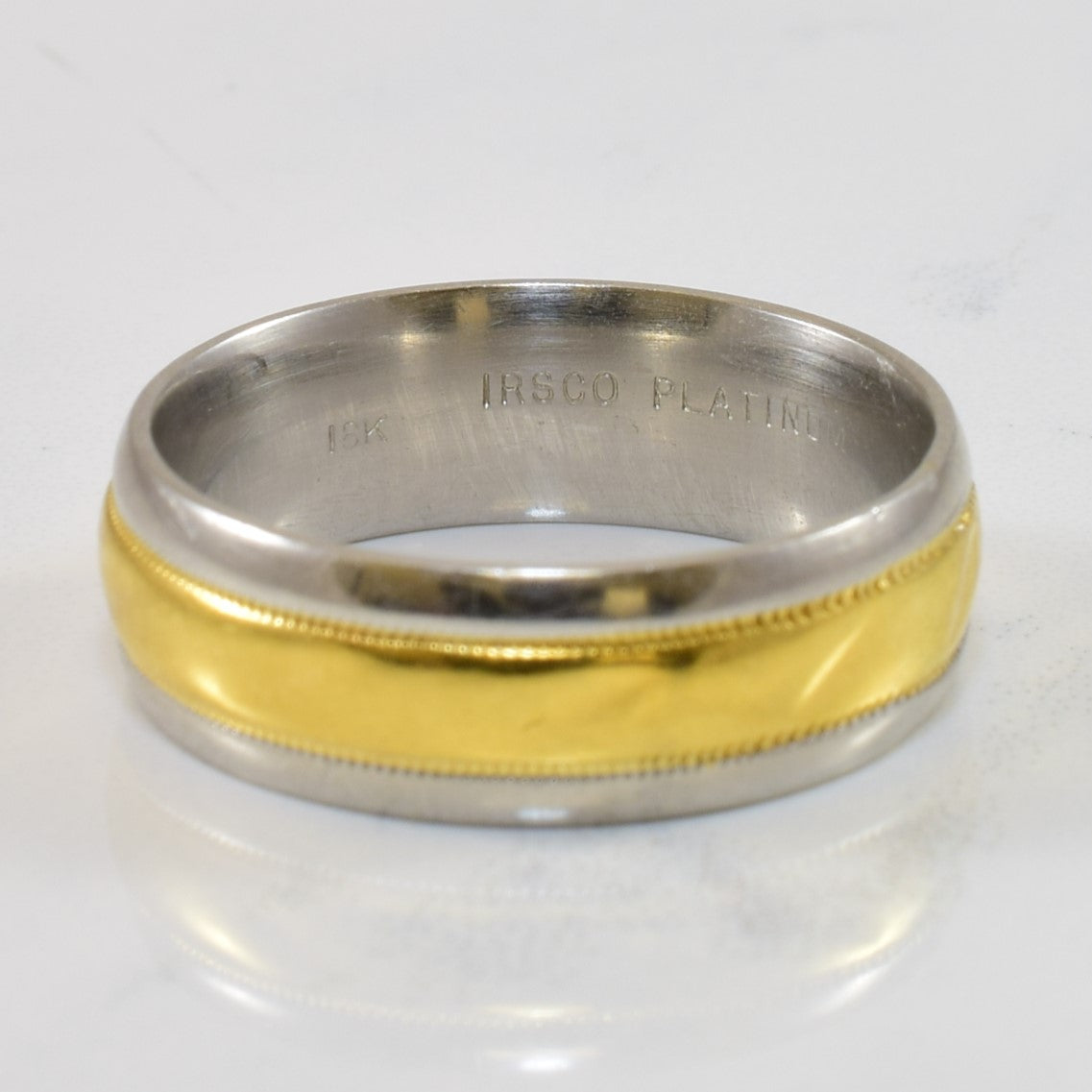 Yellow Gold & Platinum Band | SZ 9.5 |