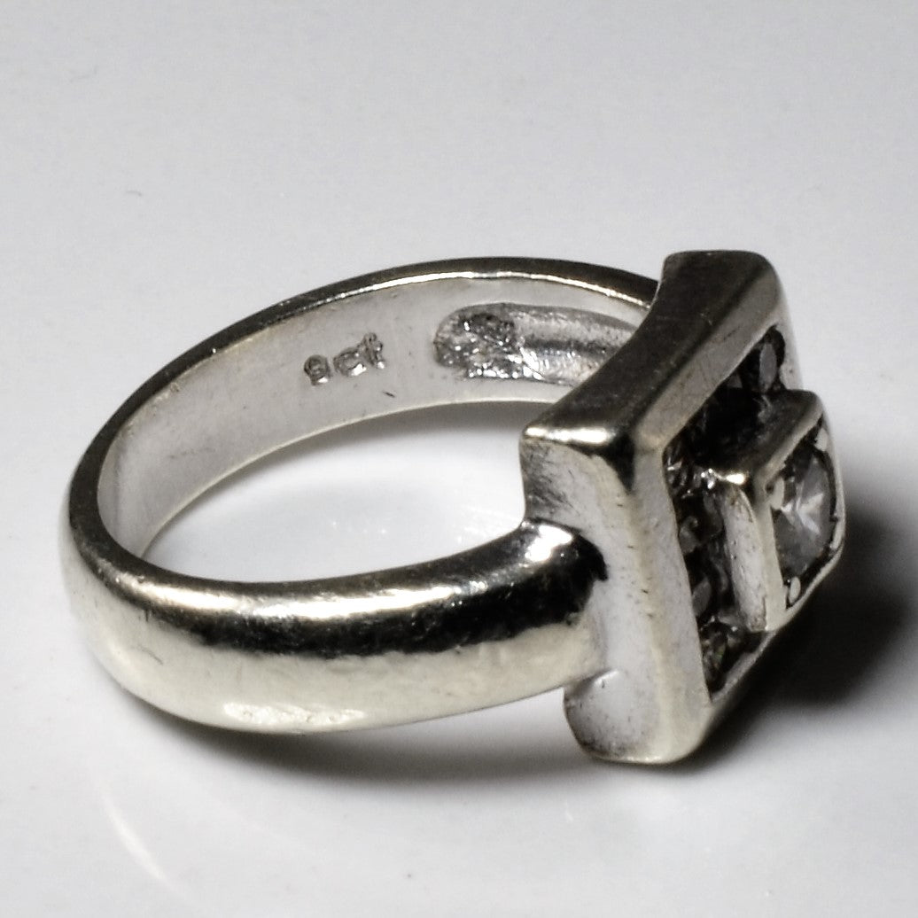 Channel Set Halo Diamond Ring | 0.35ctw | SZ 4.25 |