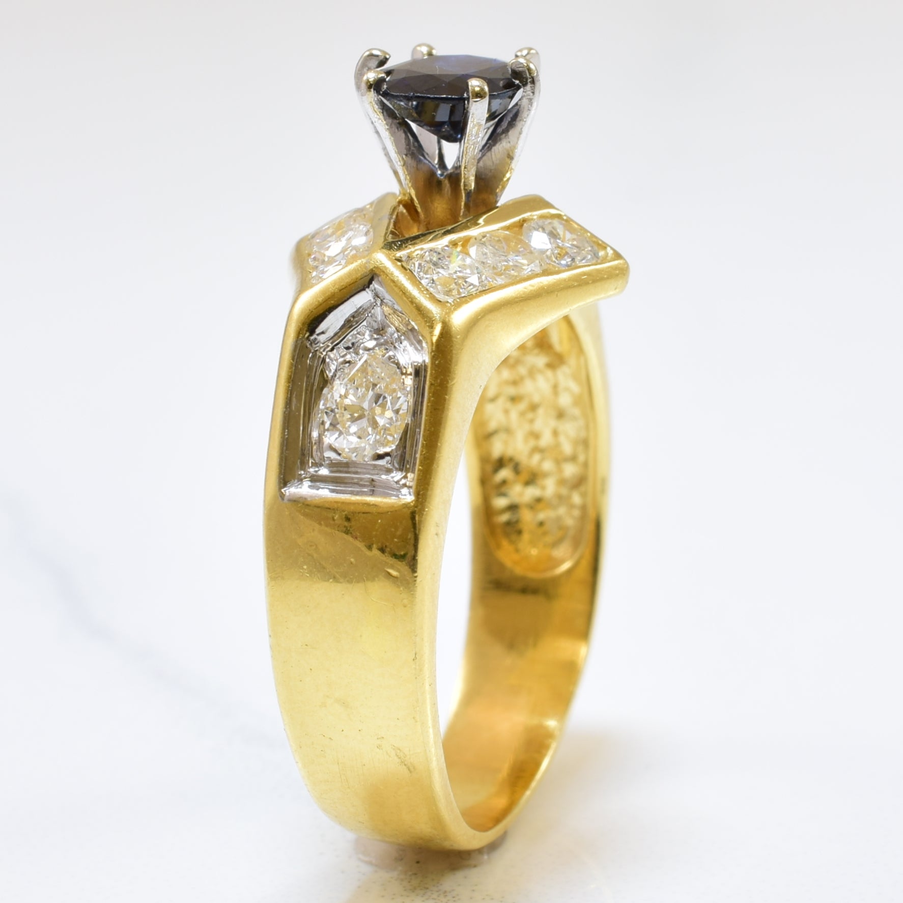 Semi Split Sapphire & Diamond Ring | 0.88ct, 0.40ctw | SZ 8.75 |