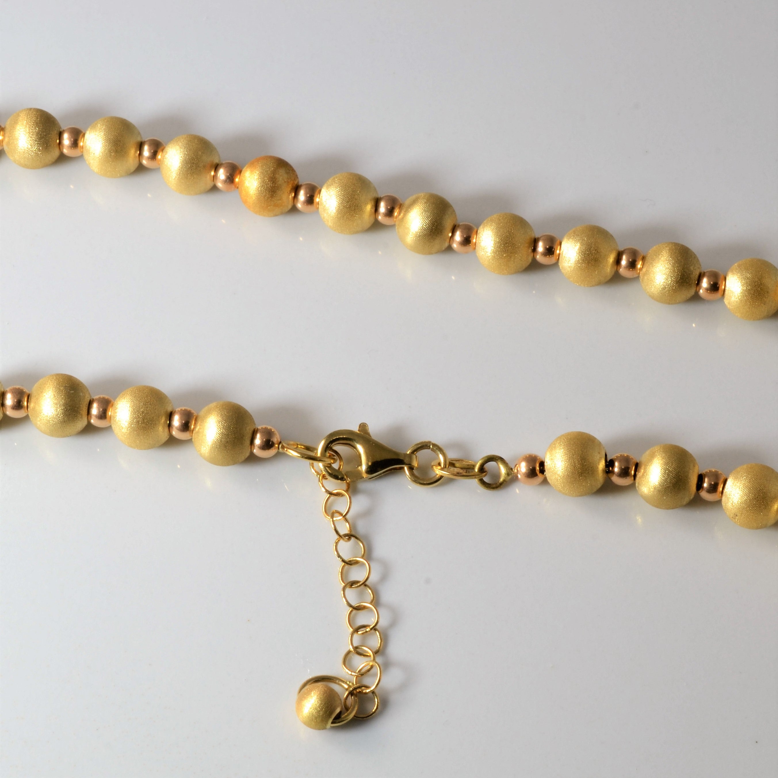 Yellow Gold Ball Chain Necklace | 16" |