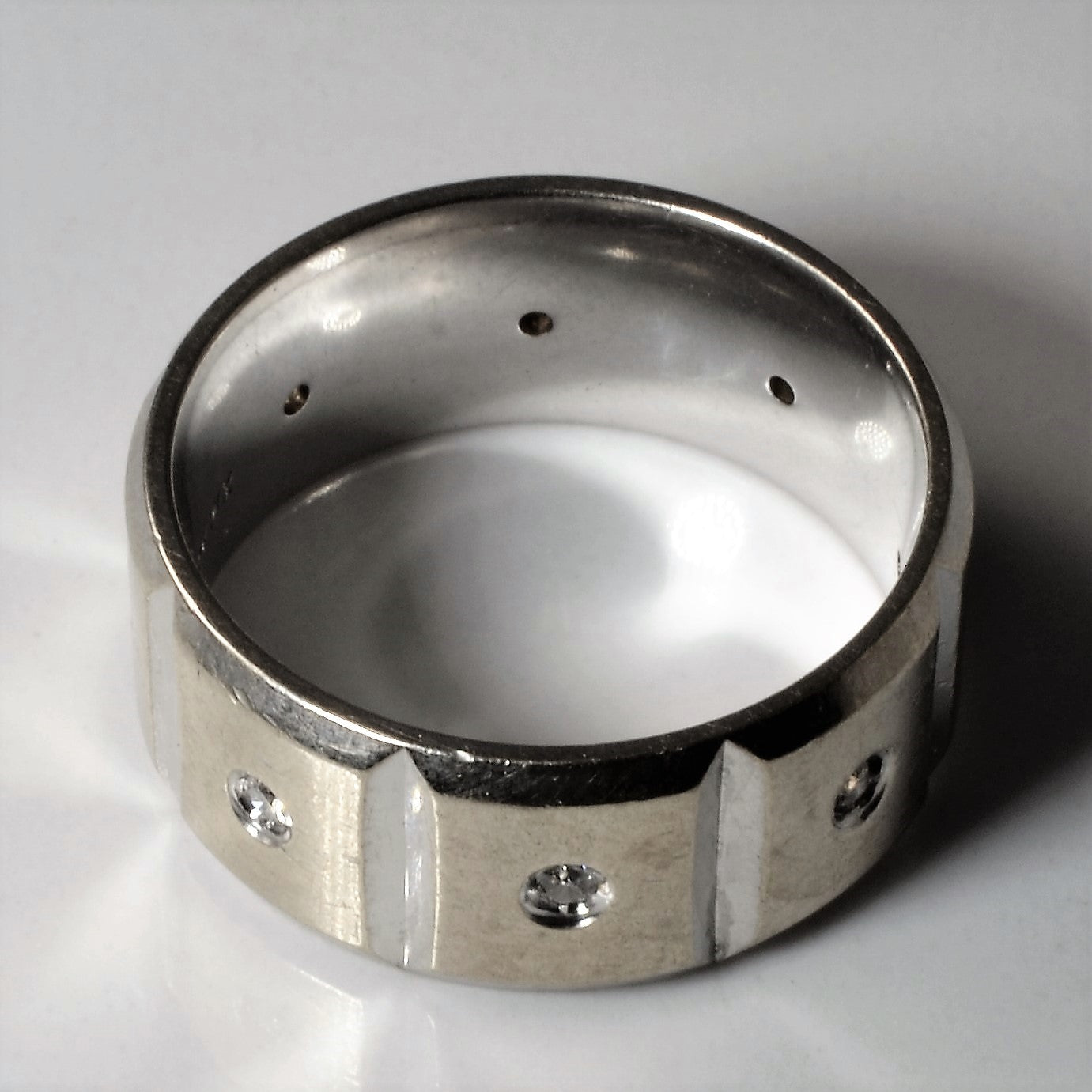 Flush Set Diamond Wide Band | 0.16ctw | SZ 10.5 |