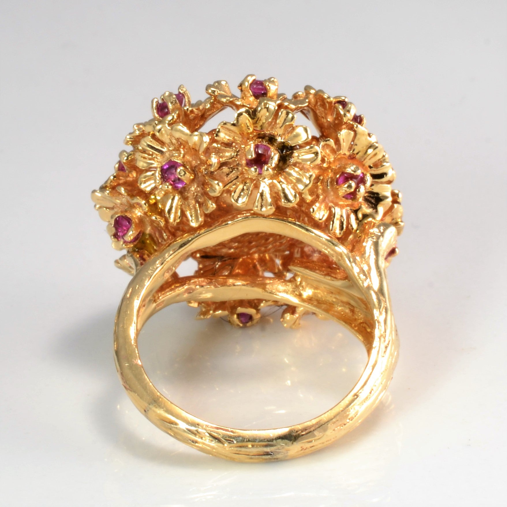 Ruby & Pearl Floral Ring | SZ 4 |