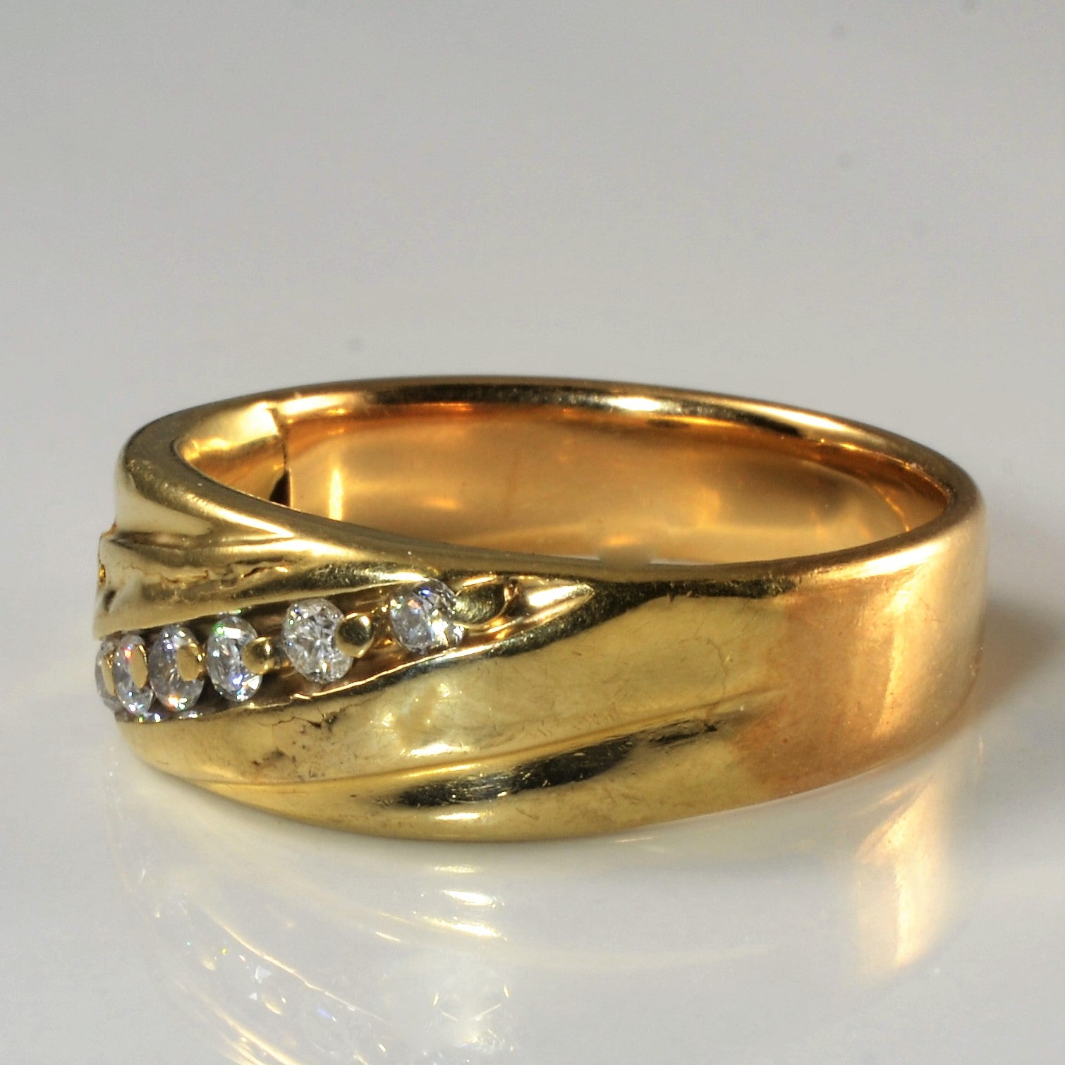 Diagonal Six Stone Diamond Ring | 0.27ctw | SZ 9 |