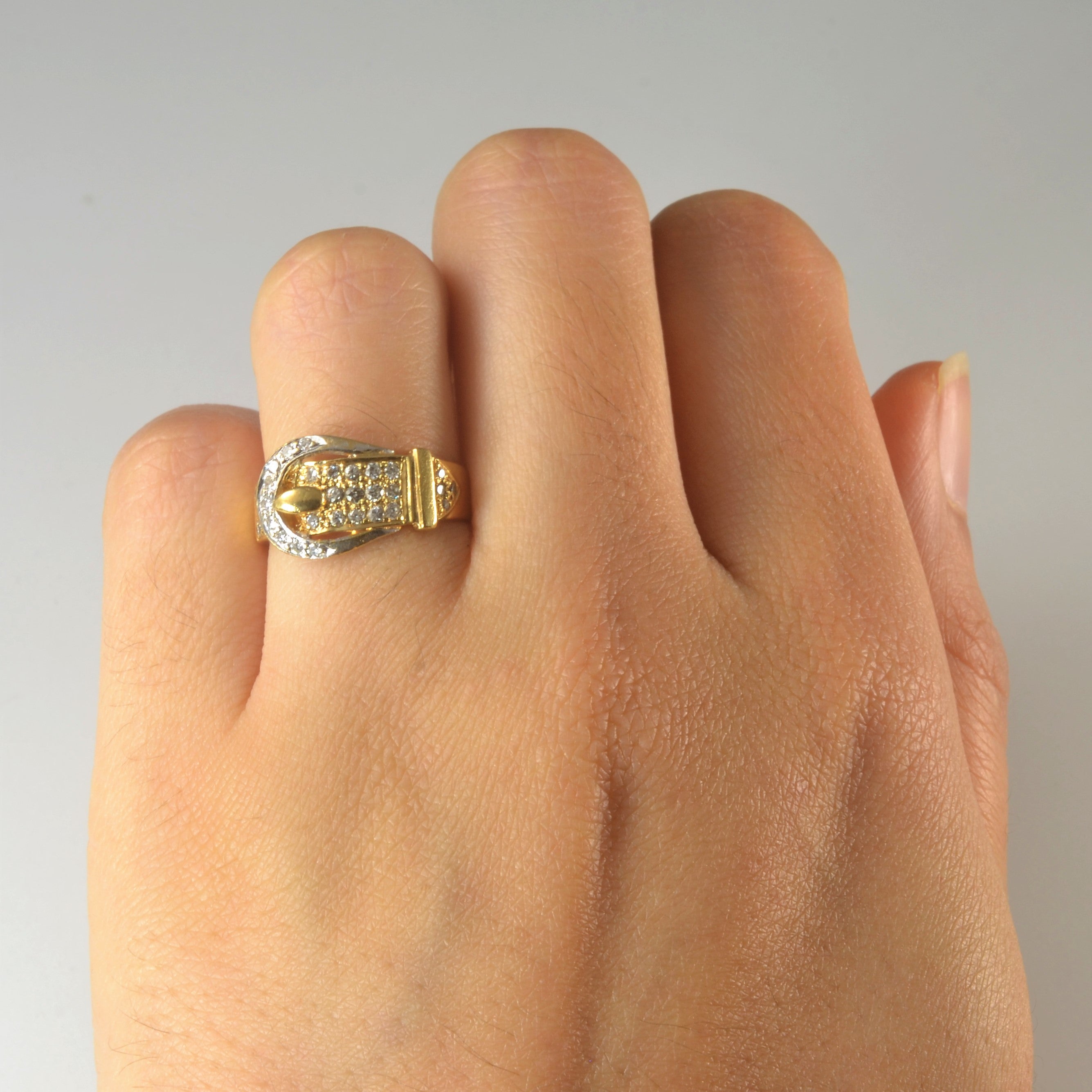 Diamond Buckle Ring | 0.33ctw | SZ 5 |