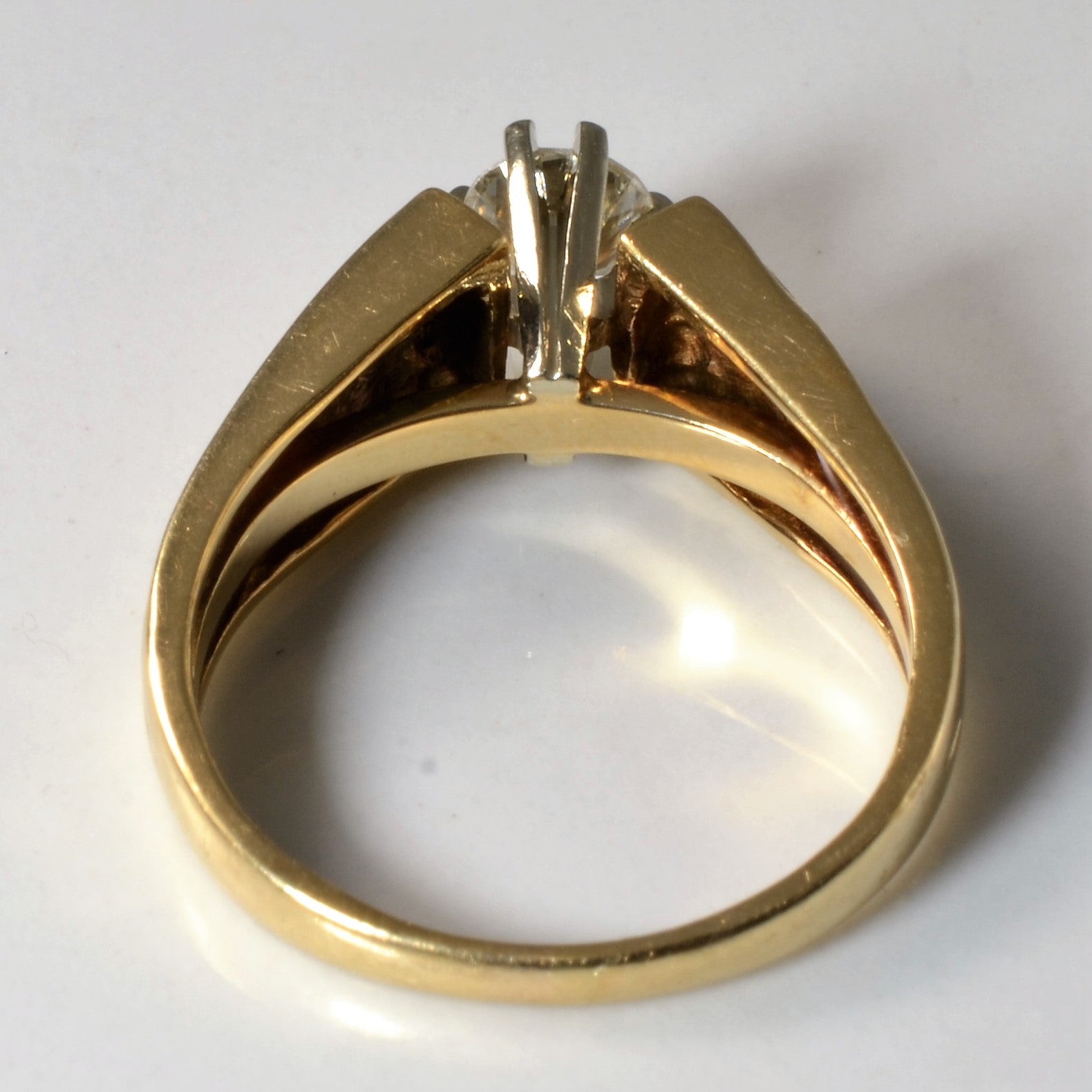 Six Prong Textured Solitaire Diamond Ring | 0.45ct | SZ 7 |