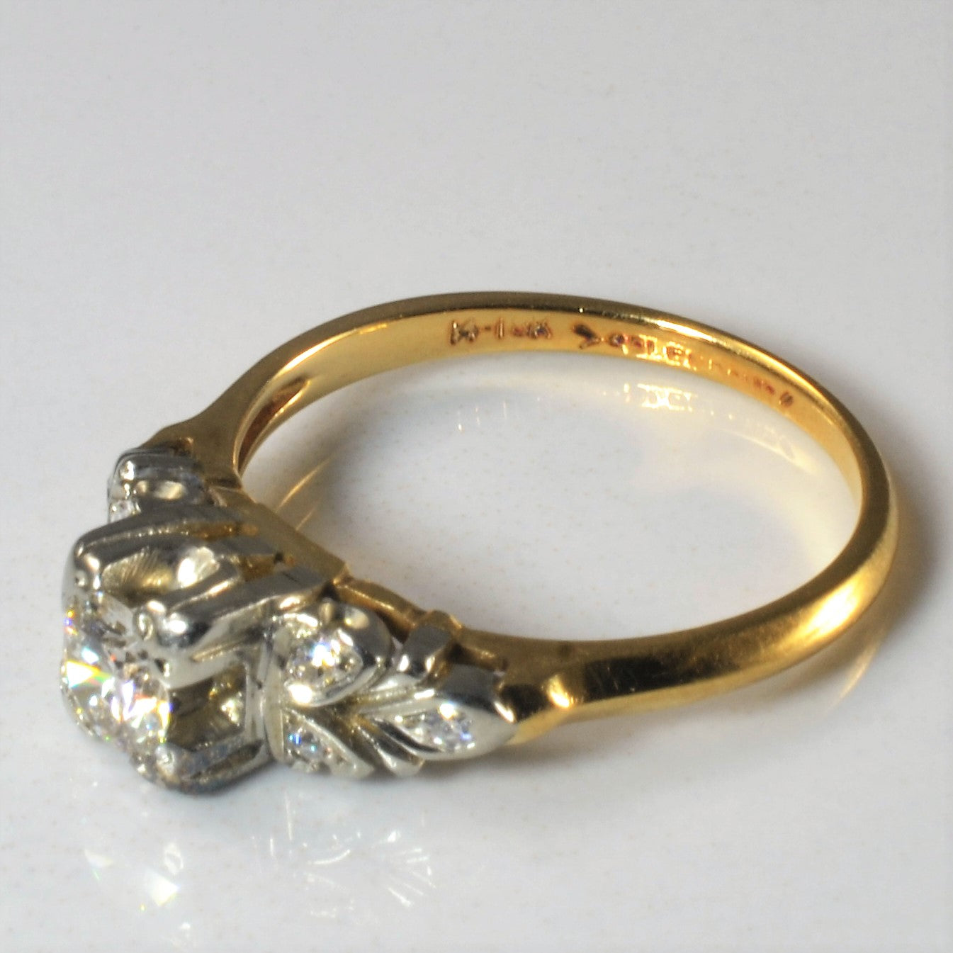 Vintage Diamond Engagement Ring | 0.36ctw | SZ 6.25 |