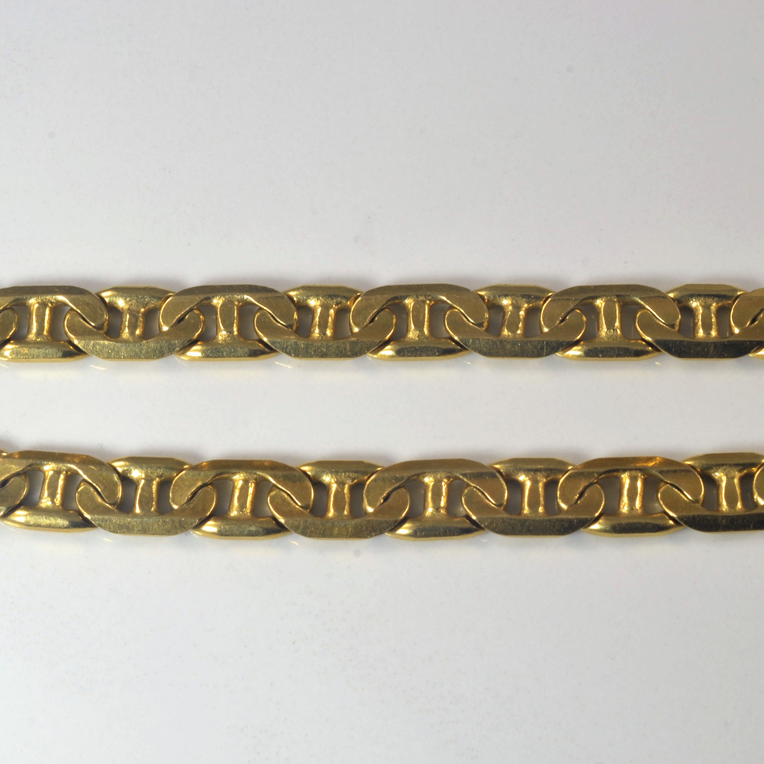 18k Yellow Gold Anchor Chain Bracelet | 9" |