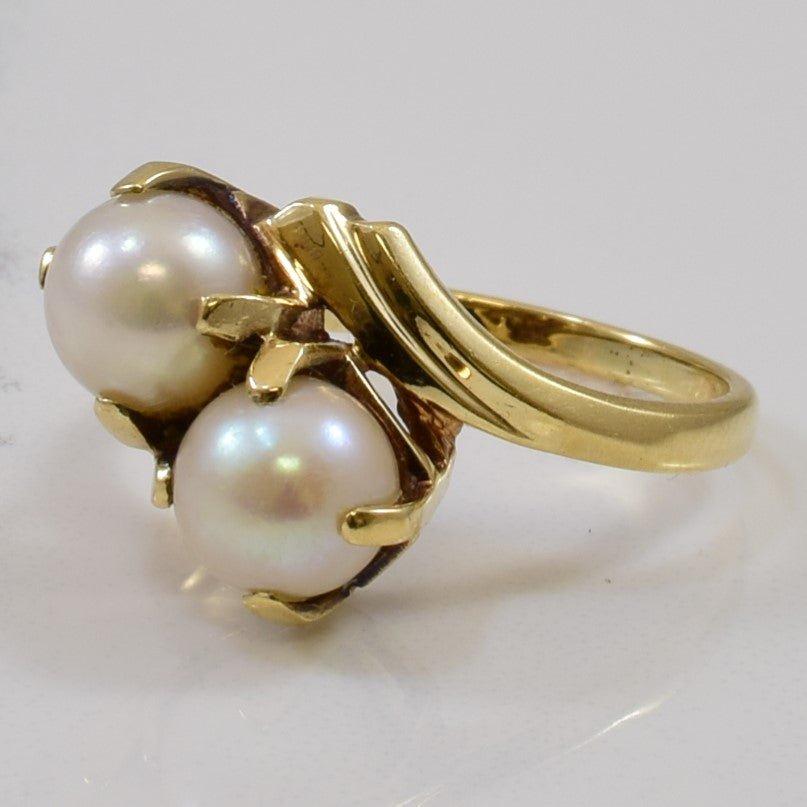 Pearl Bypass Ring | 4.44ctw | SZ 6.5 |
