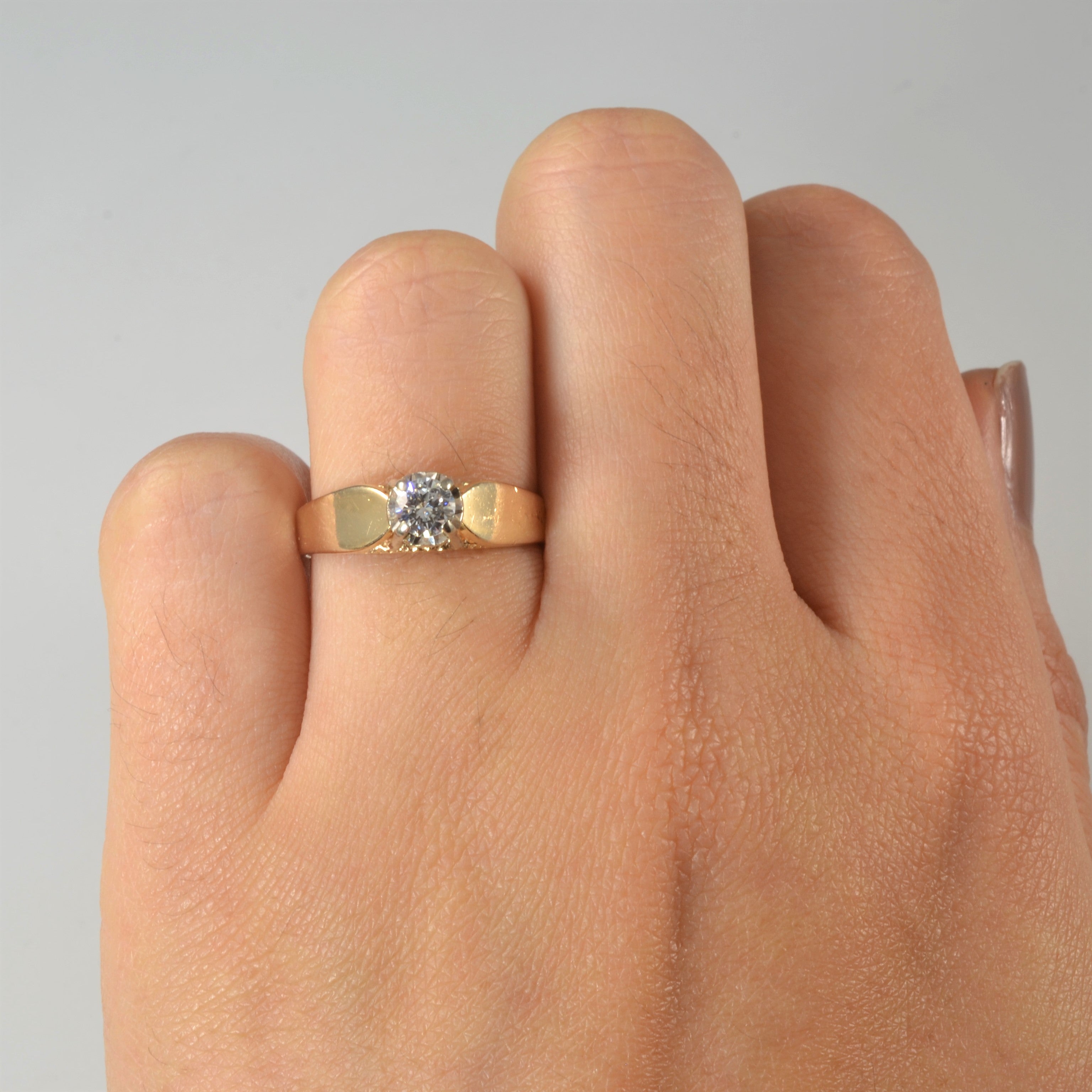 High Set Solitaire Diamond Ring | 0.25ct | SZ 5.75 |