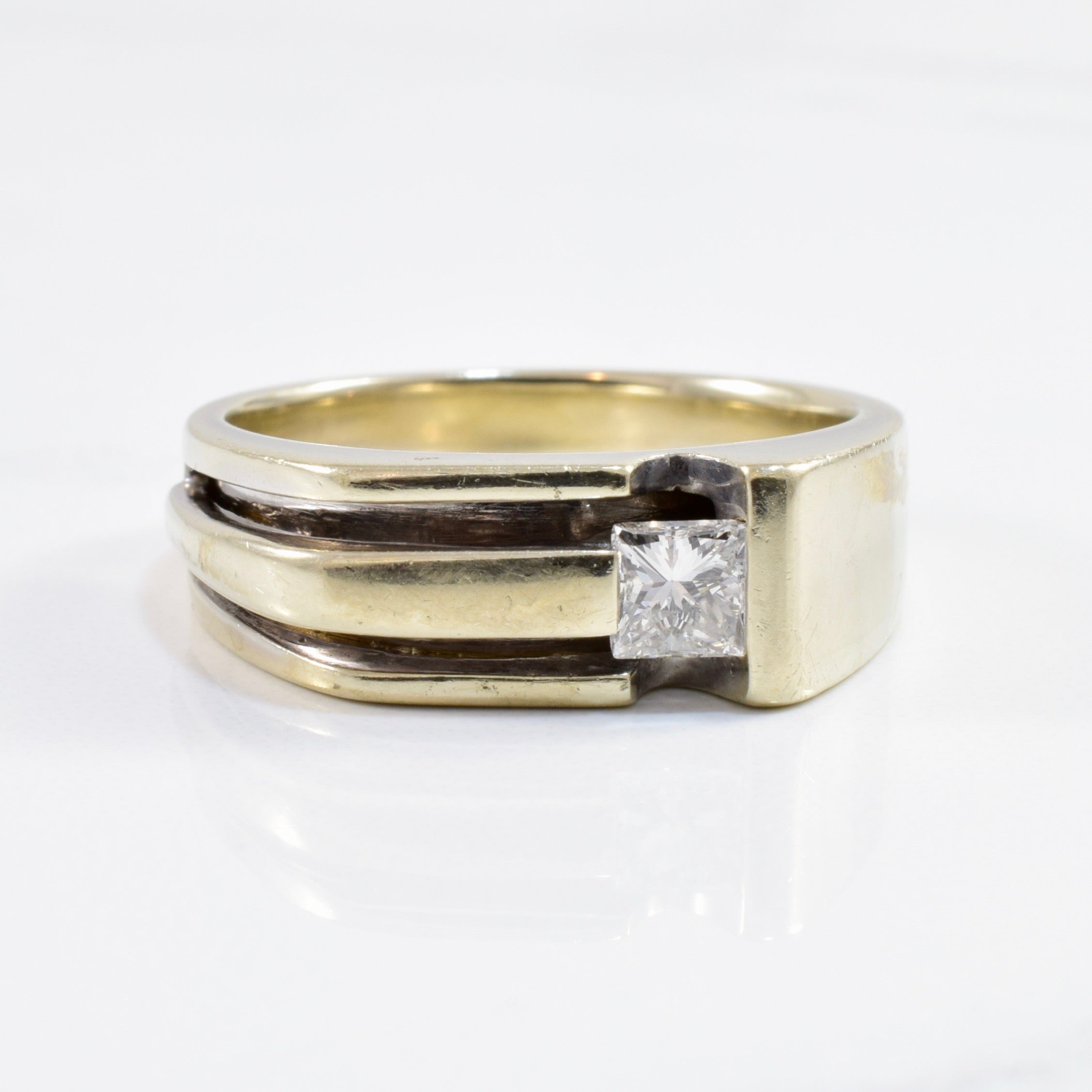 Bague en diamant taille princesse | 0,47 ct | Taille 10,25 |