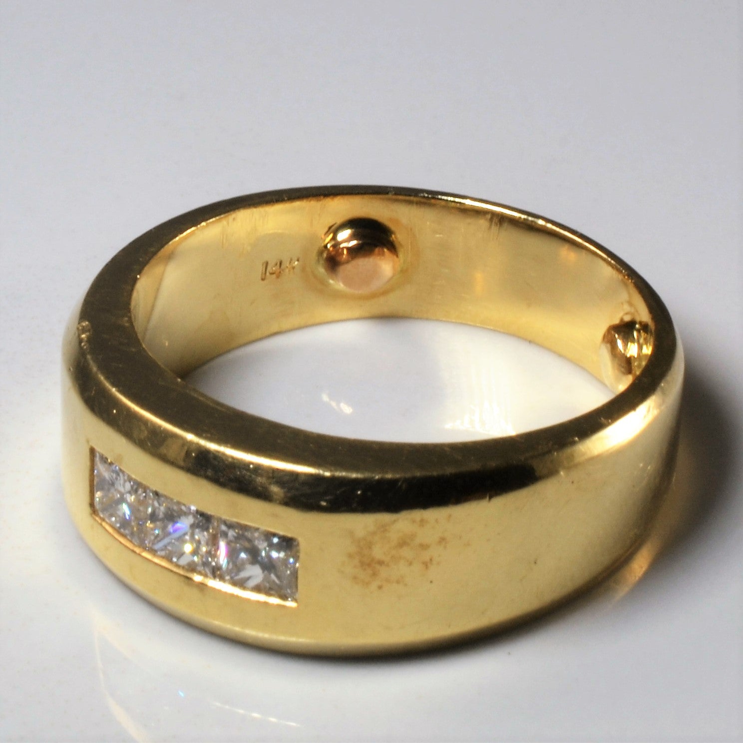 Three Stone Princess Diamond Band | 0.99ctw | SZ 12.5 |