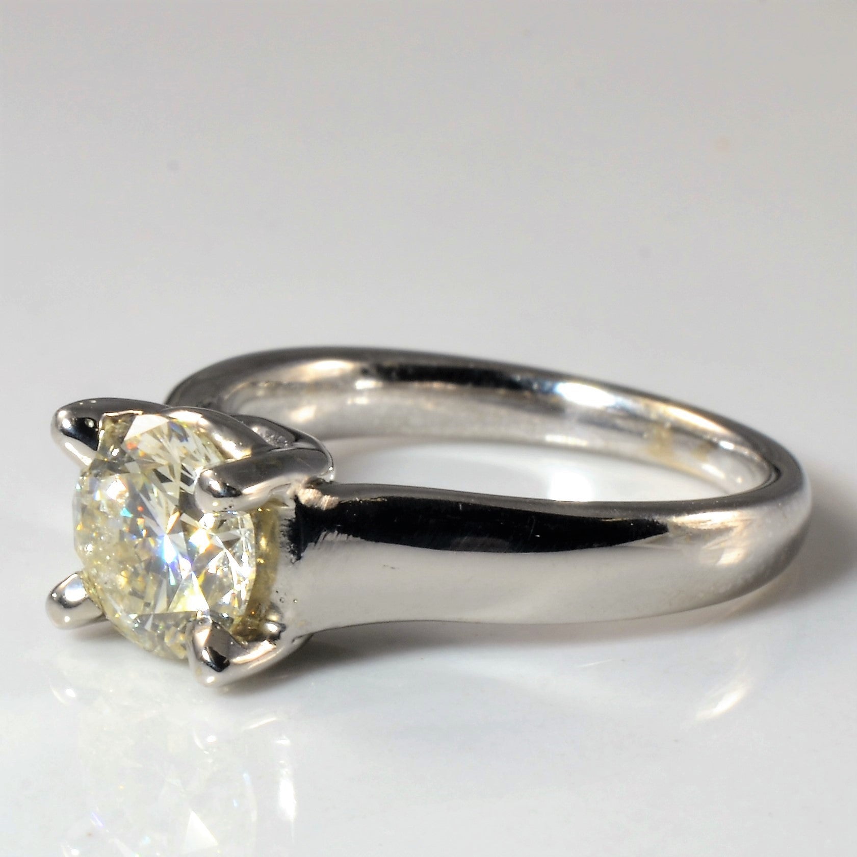 Wide Band Yellow Diamond Engagement Ring | 1.15ct | SZ 4.75 |
