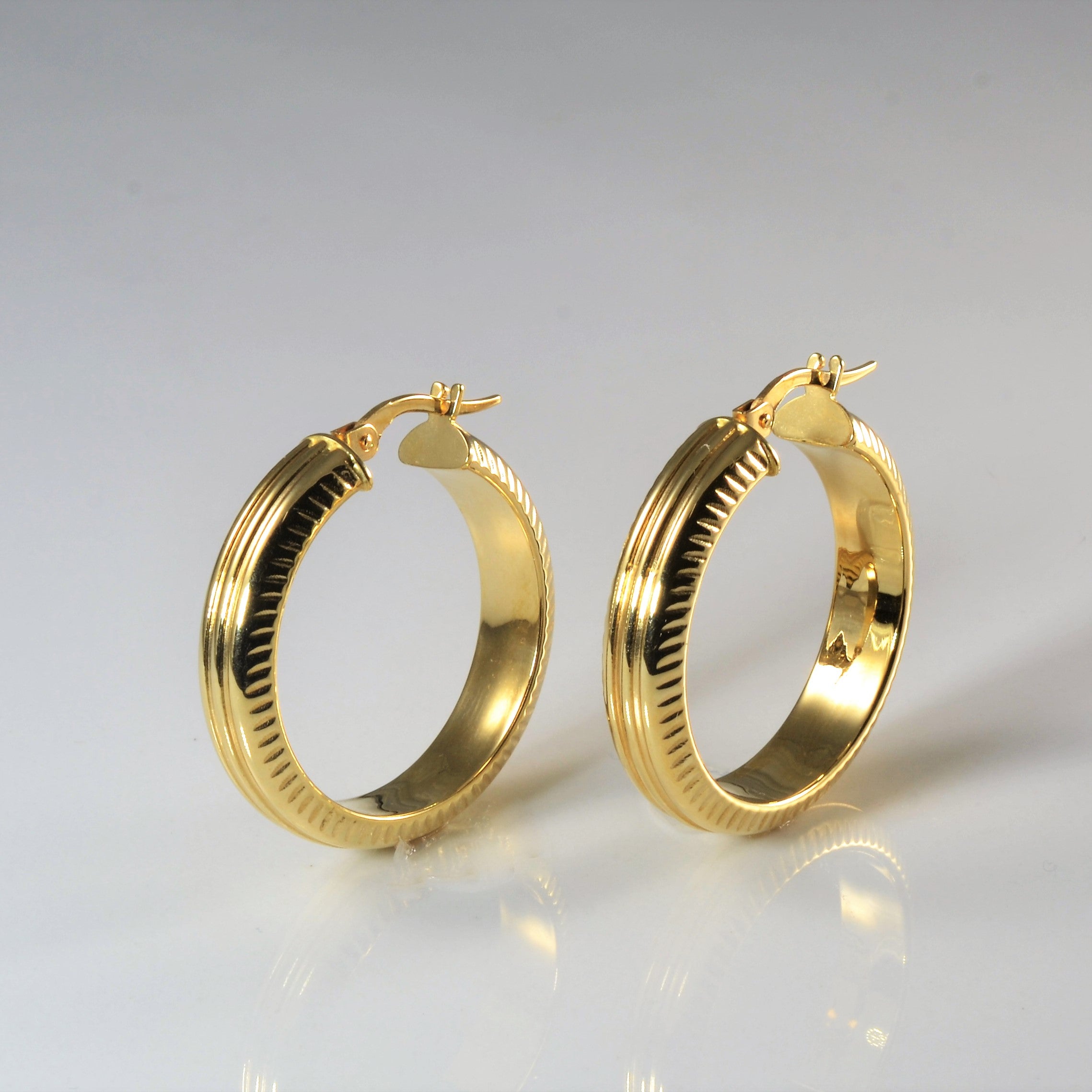 Textured Hoop Earrings |