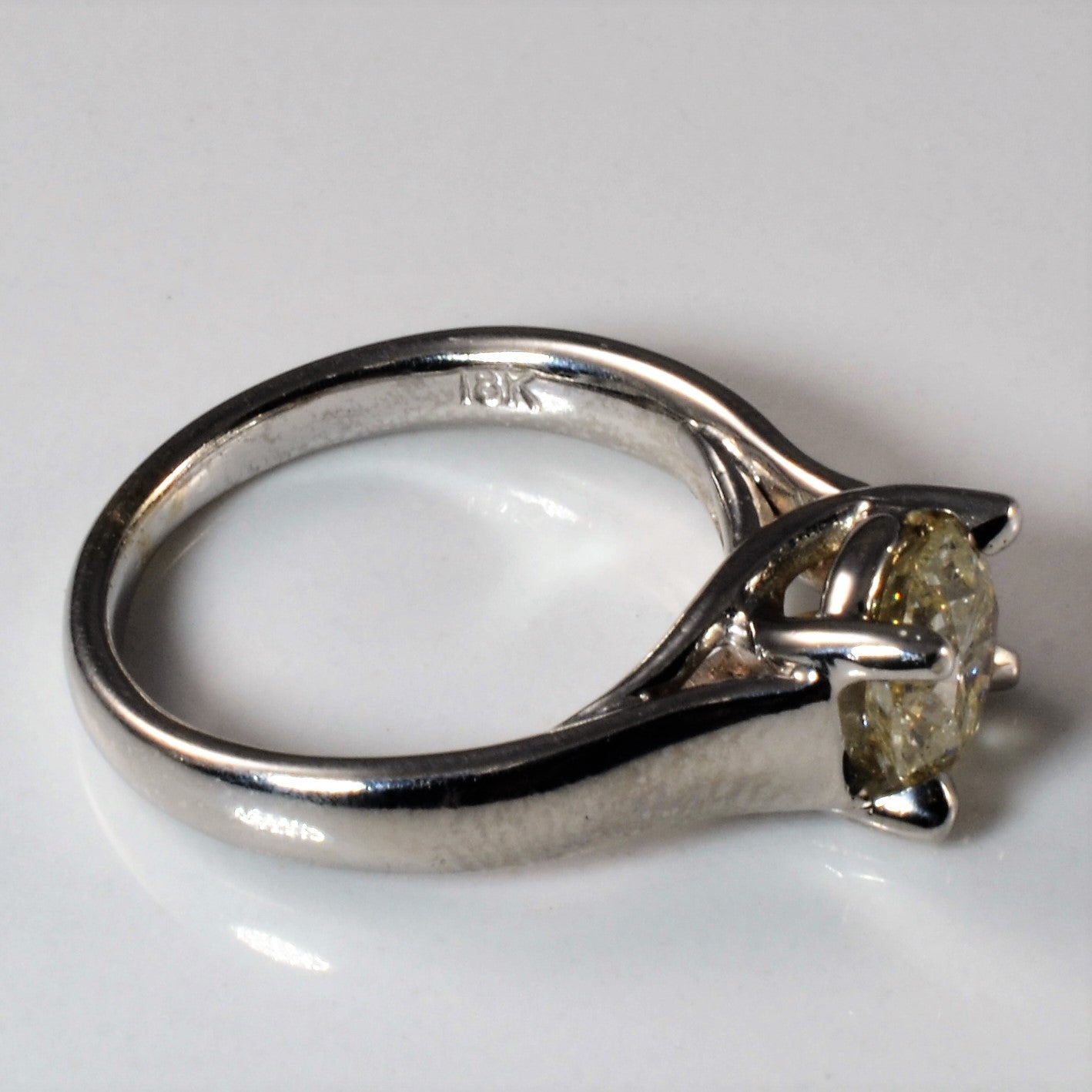 Wide Band Yellow Diamond Engagement Ring | 1.15ct | SZ 4.75 |
