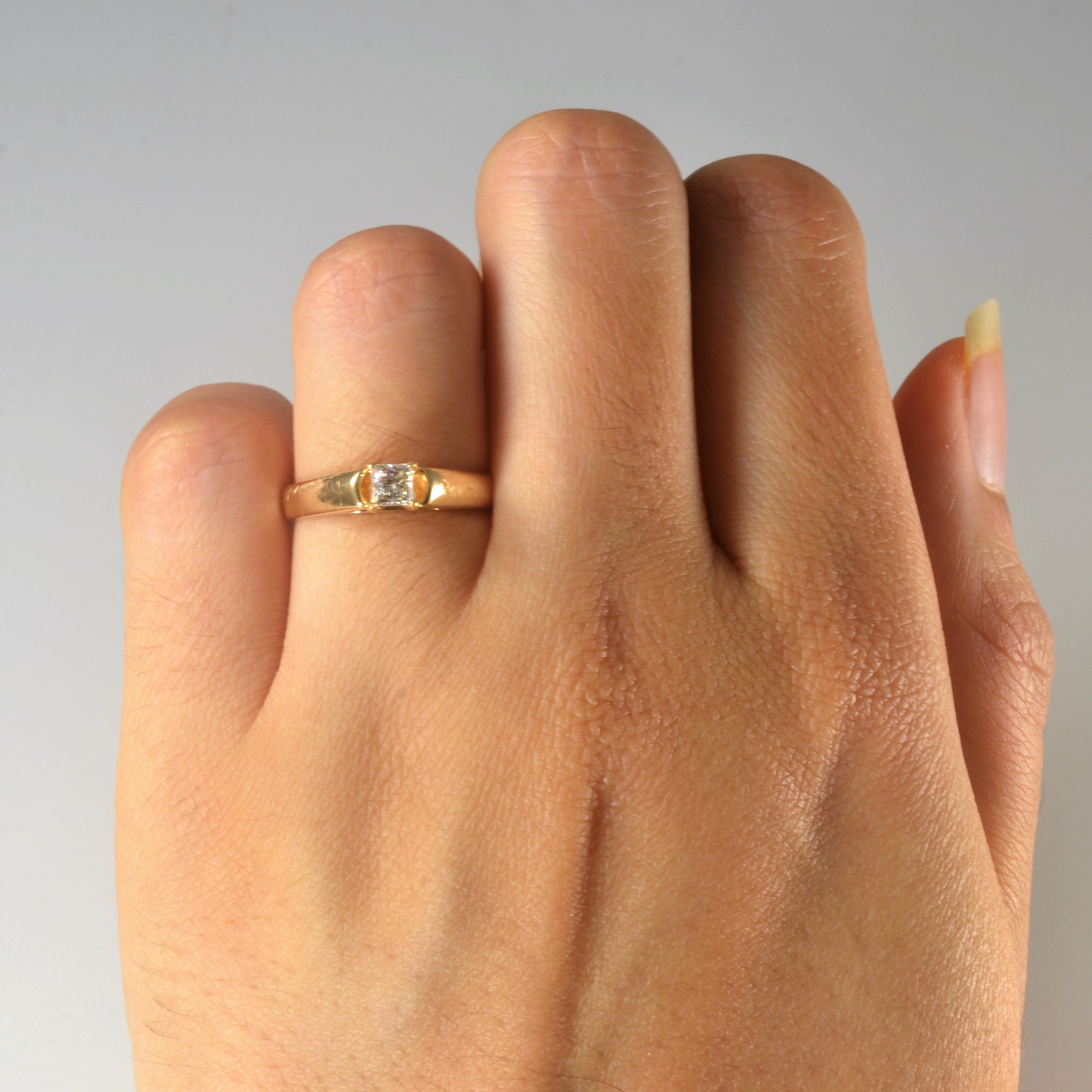 Solitaire Princess Diamond Ring | 0.21ct | SZ 5.5 |