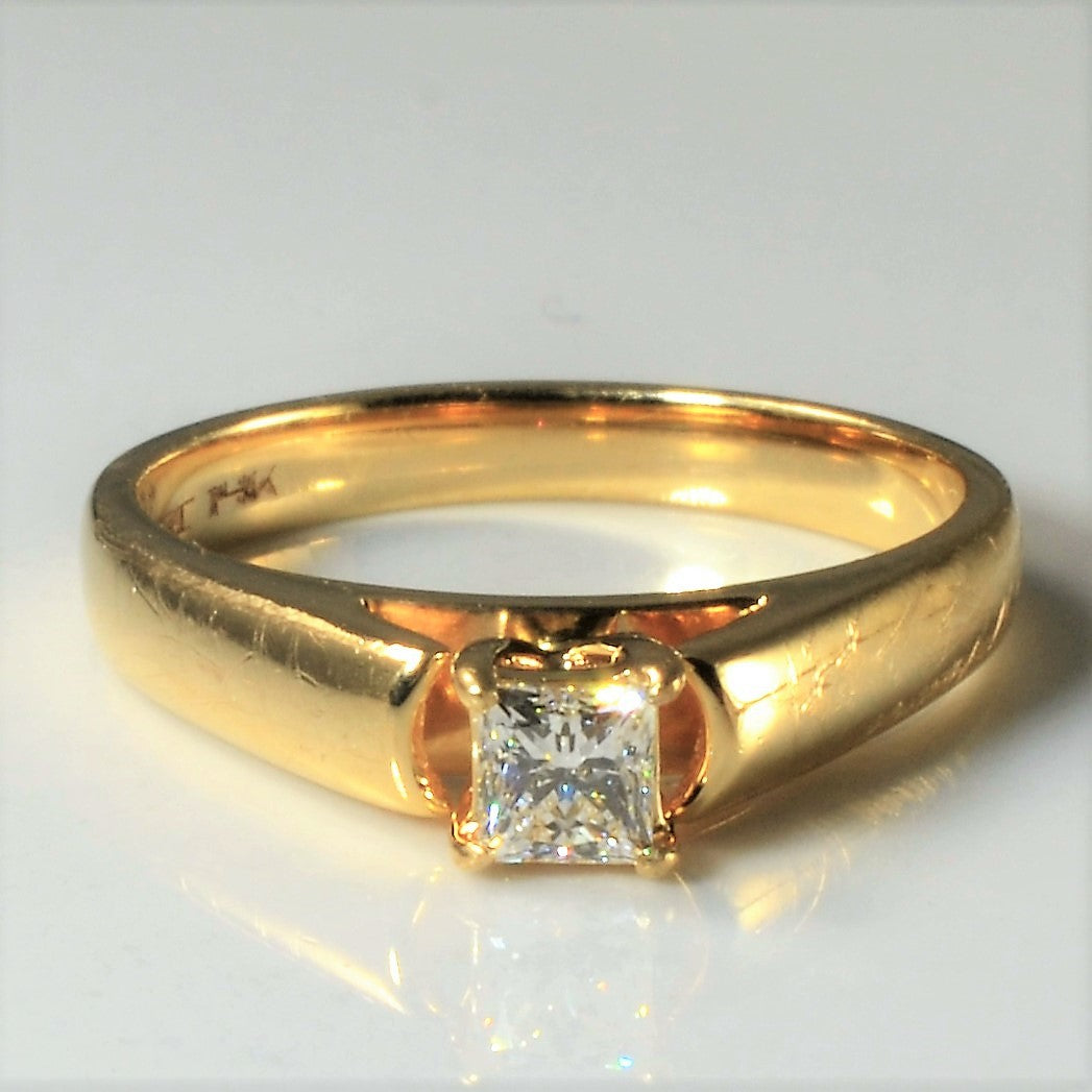 Solitaire Princess Diamond Ring | 0.21ct | SZ 5.5 |