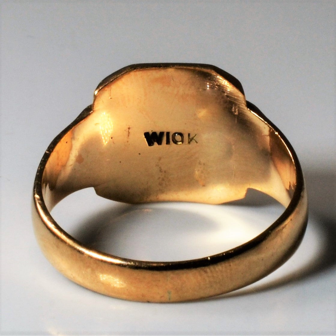 Crosshatched Signet Ring | SZ 9.75 |