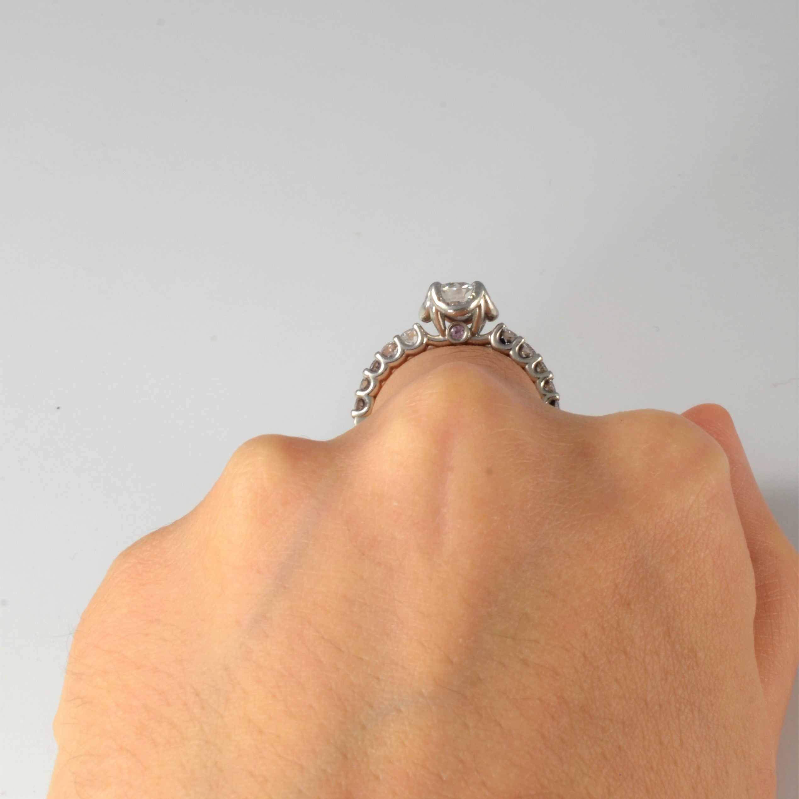 Diamond Gallery Halo Engagement Ring | 1.26ctw | SZ 6.75 |